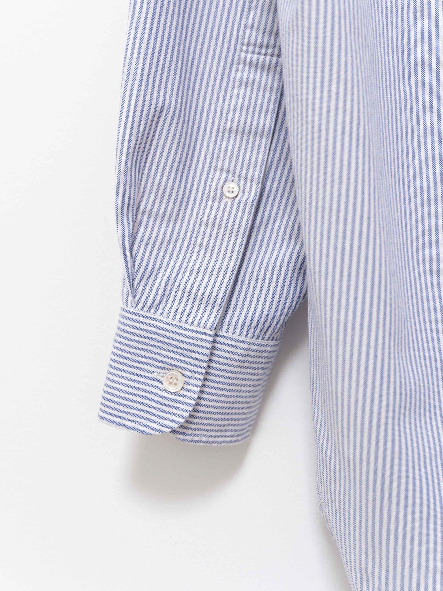 Namu Shop - Studio Nicholson Creed Oxford Shirt - Cornflower Stripe