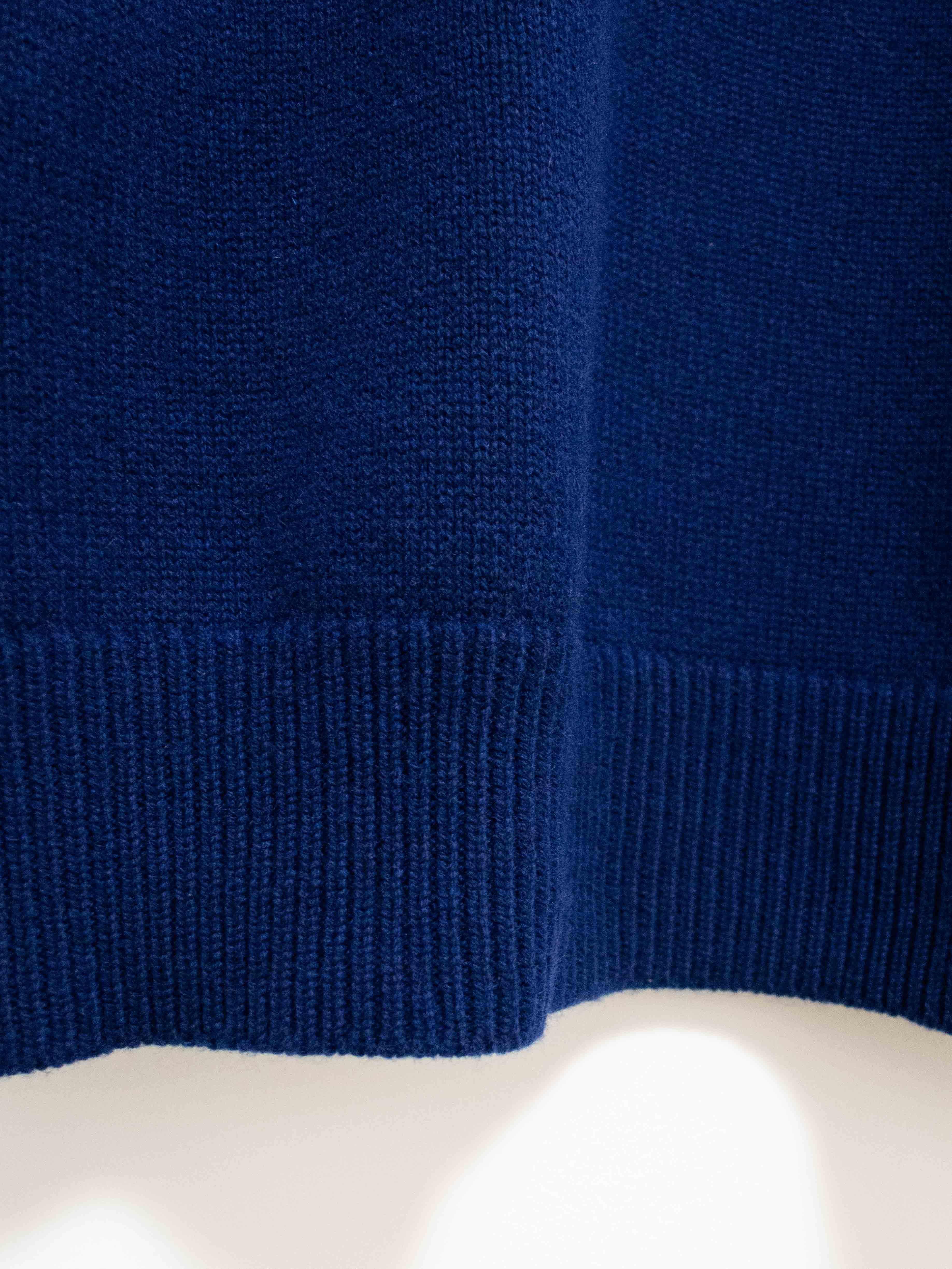 Namu Shop - Studio Nicholson Fare British Lambswool Turtleneck Knit - Deep Blue