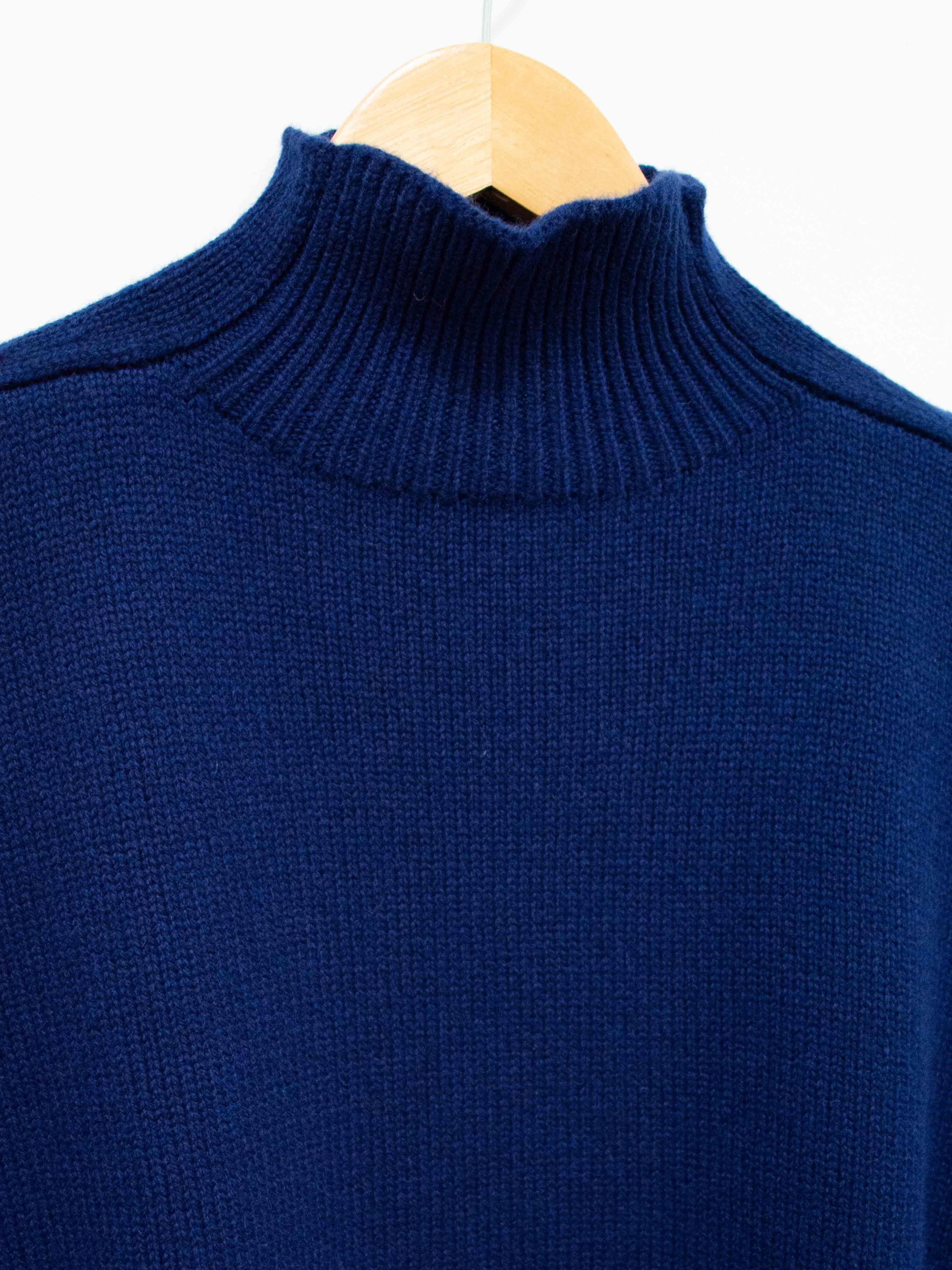 Namu Shop - Studio Nicholson Fare British Lambswool Turtleneck Knit - Deep Blue