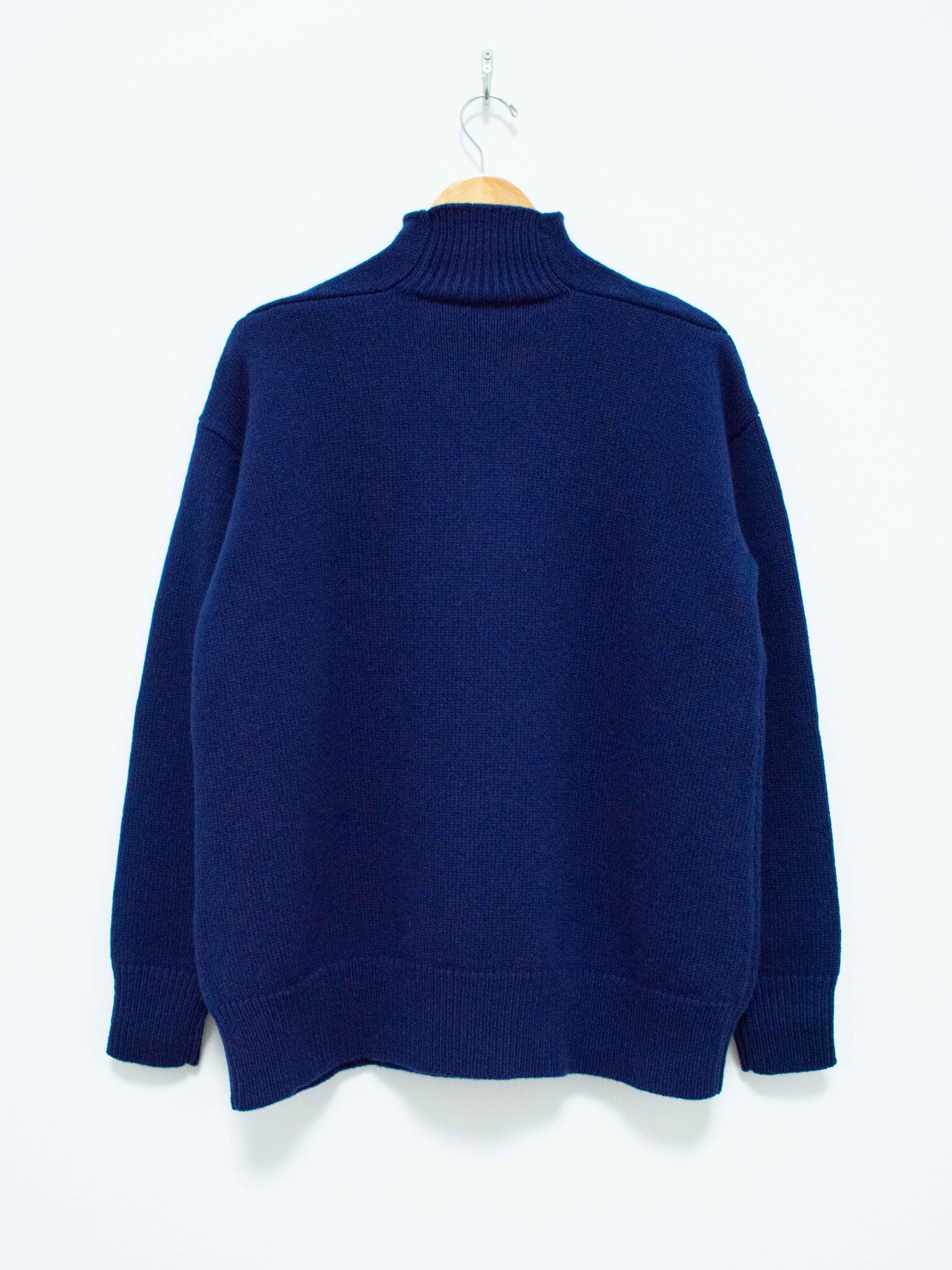 Namu Shop - Studio Nicholson Fare British Lambswool Turtleneck Knit - Deep Blue