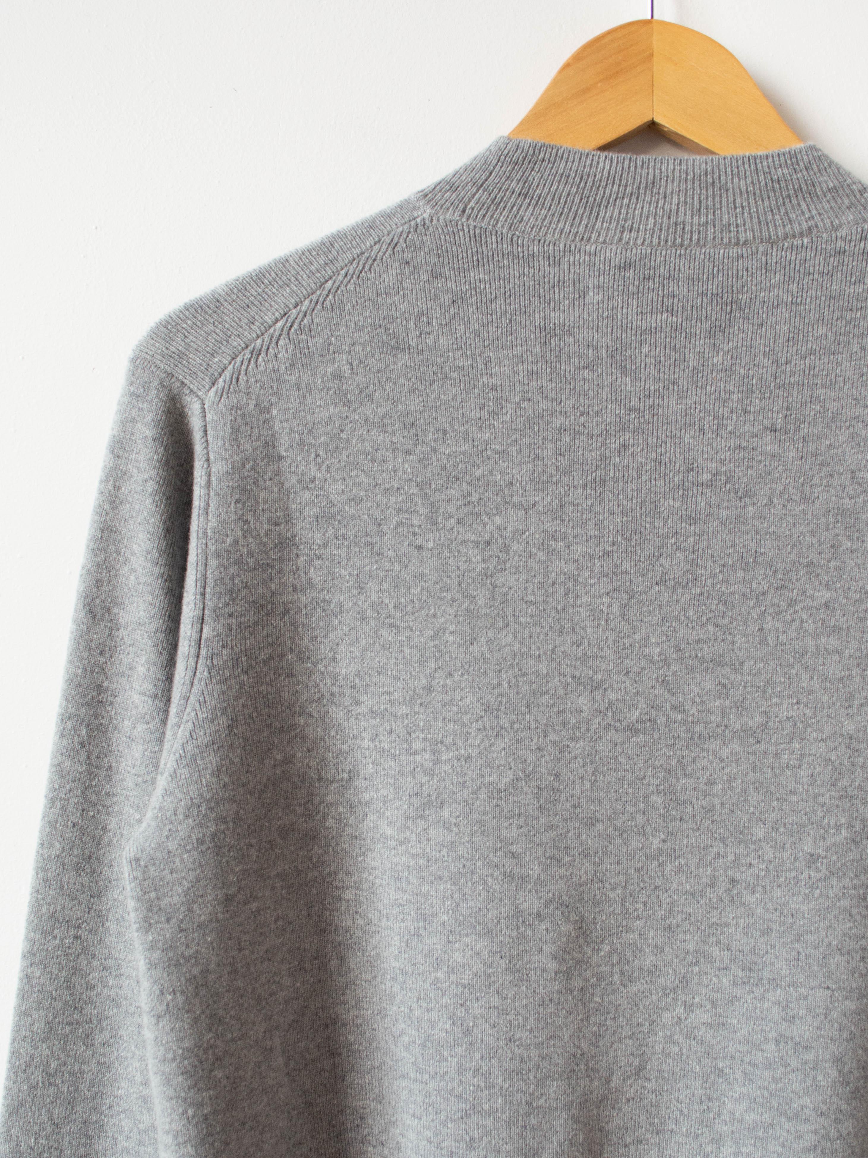 Namu Shop - Studio Nicholson Garde Merino Cashmere Crewneck Knit - Gray Marl