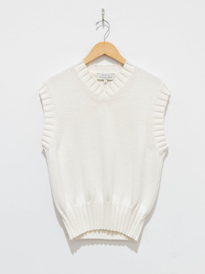 Namu Shop - Studio Nicholson Marit Knit Vest - Cream