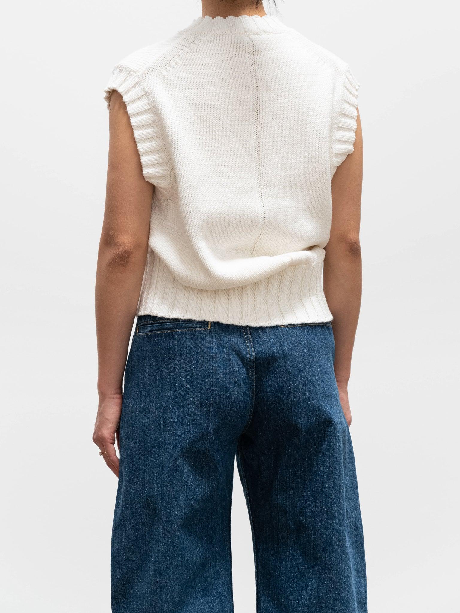 Namu Shop - Studio Nicholson Marit Knit Vest - Cream