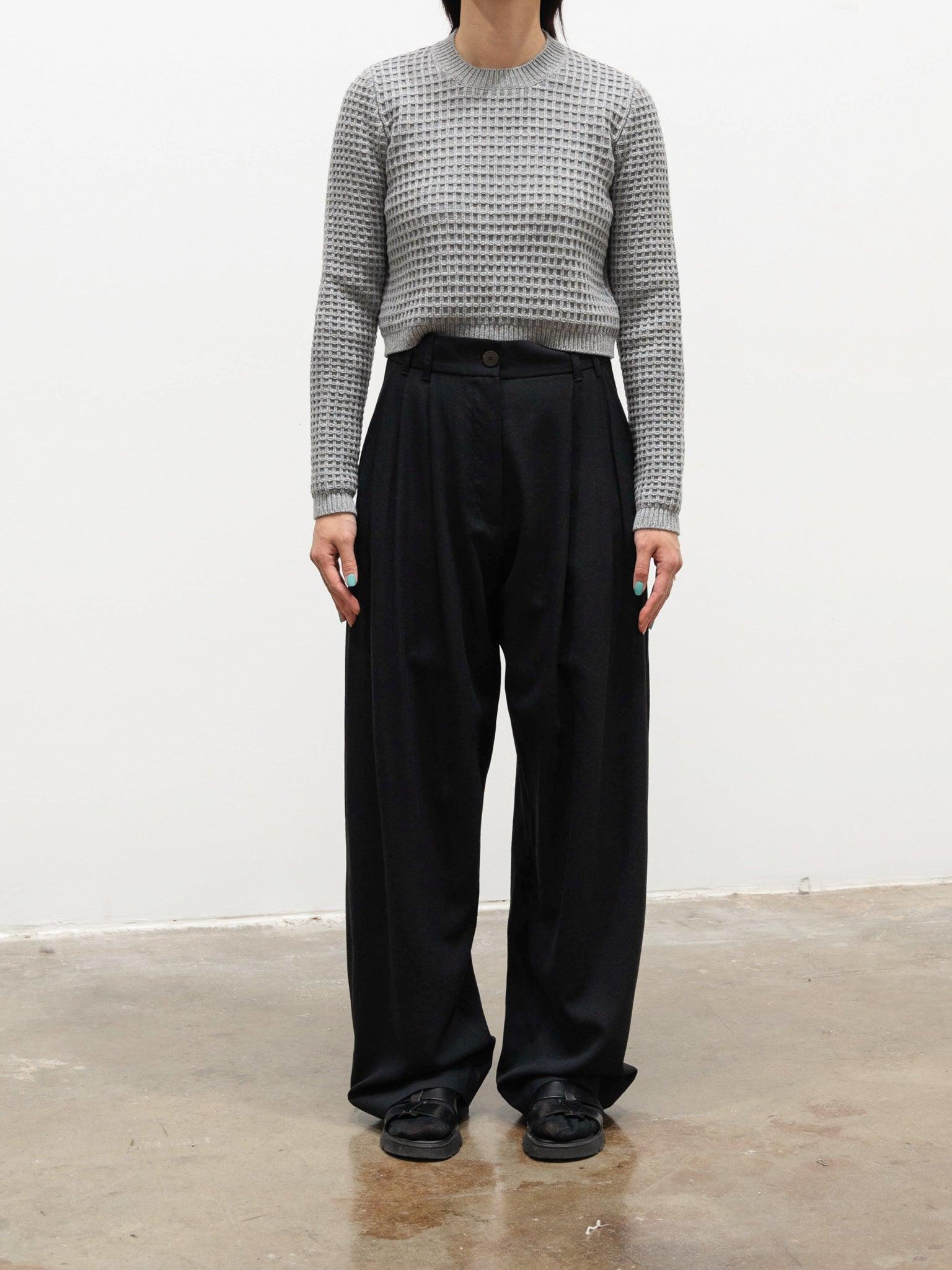 Namu Shop - Studio Nicholson Nika Double Pleat Curved Volume Pant - Graphite