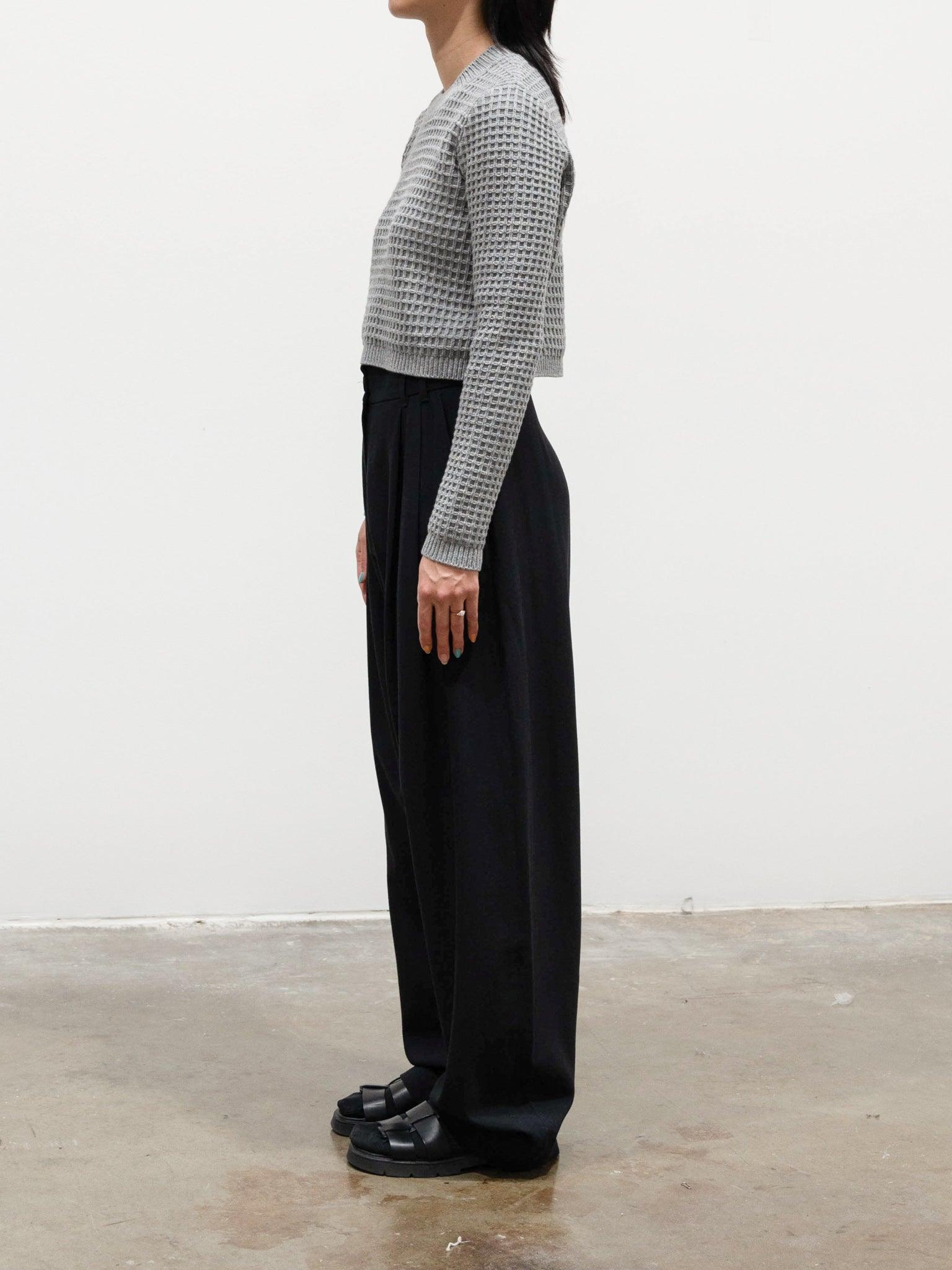 Namu Shop - Studio Nicholson Nika Double Pleat Curved Volume Pant - Graphite