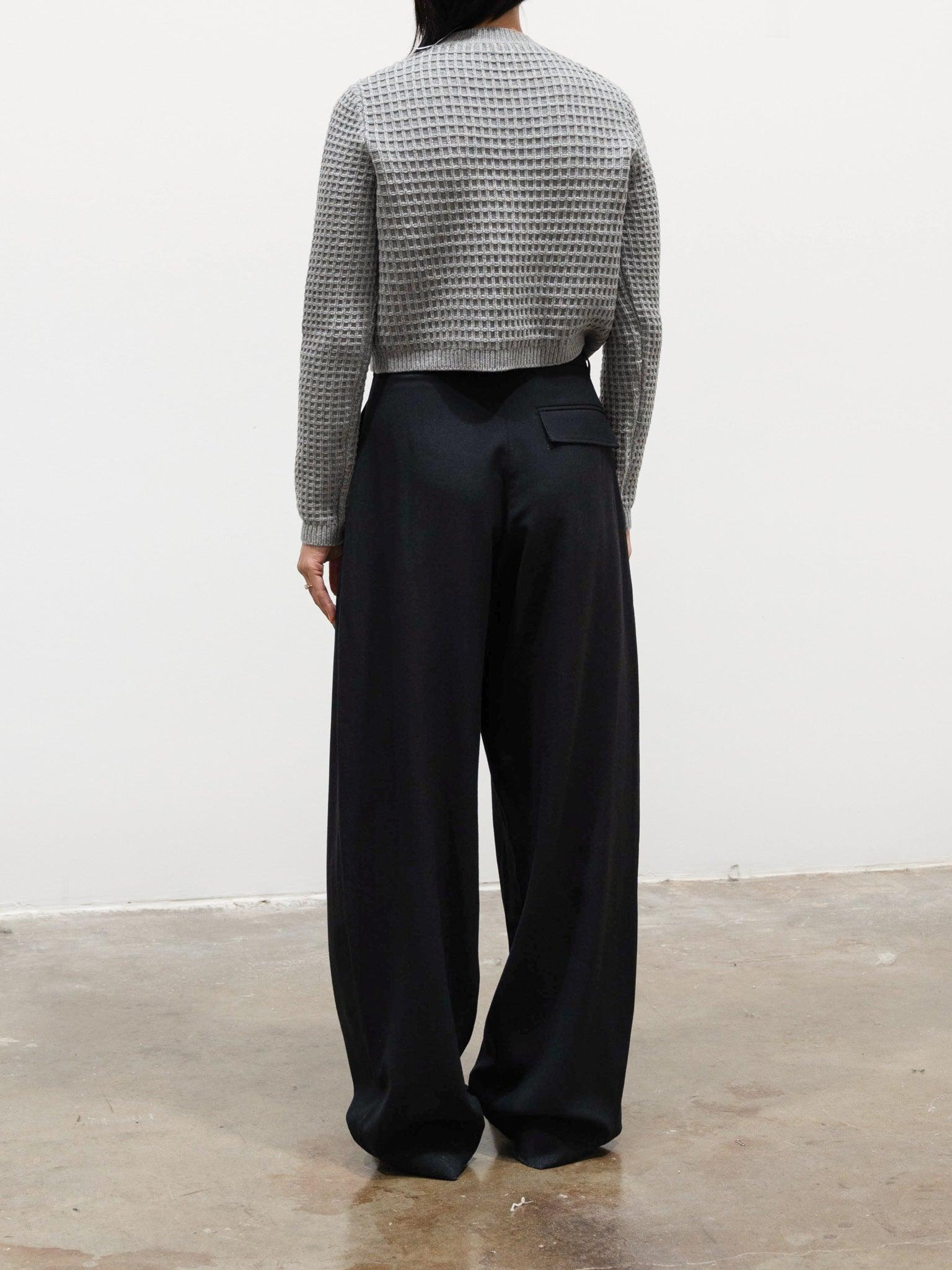 Namu Shop - Studio Nicholson Nika Double Pleat Curved Volume Pant - Graphite