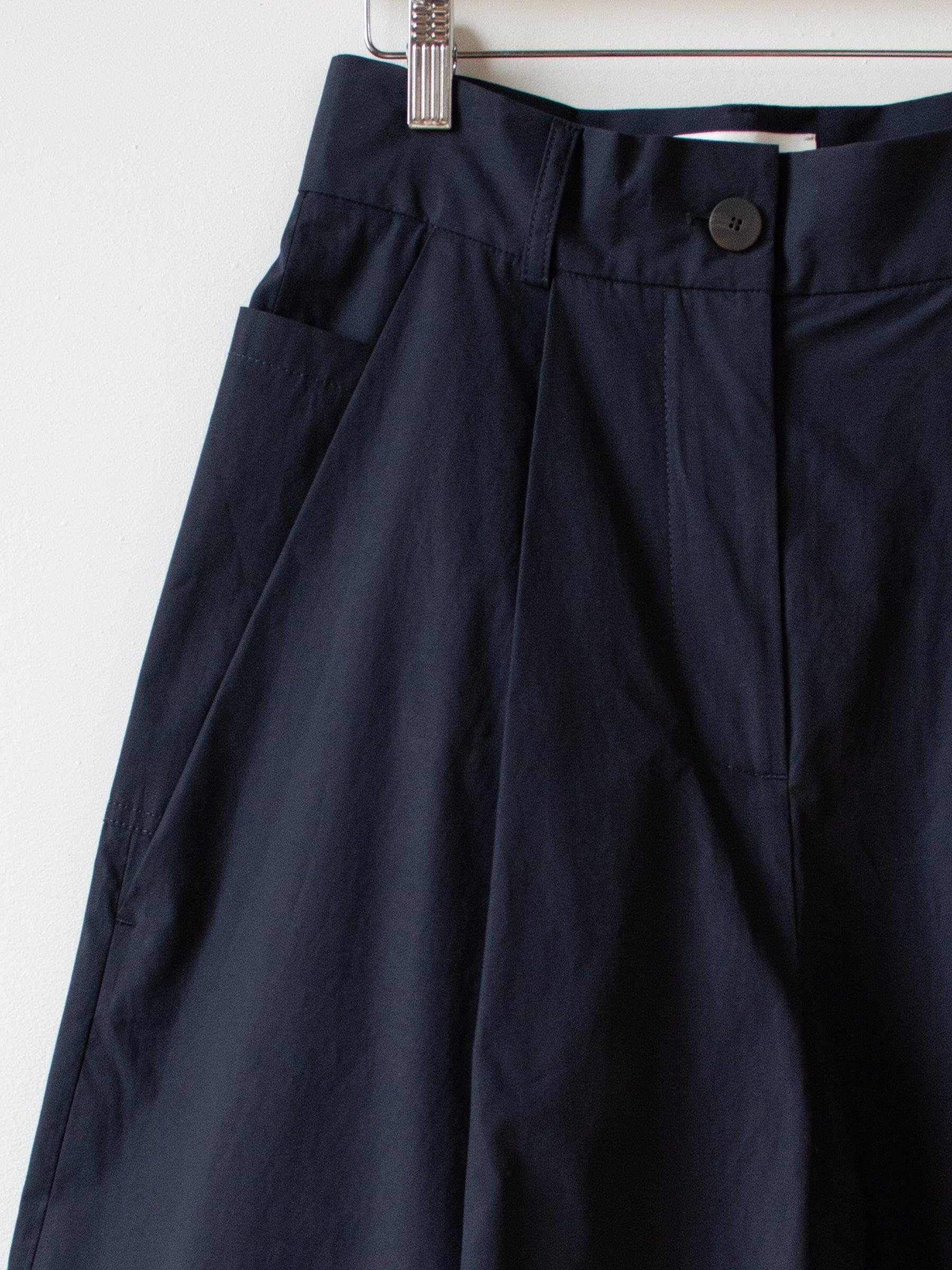 Namu Shop - Studio Nicholson Sisto Powder Cotton Shorts - Dark Navy