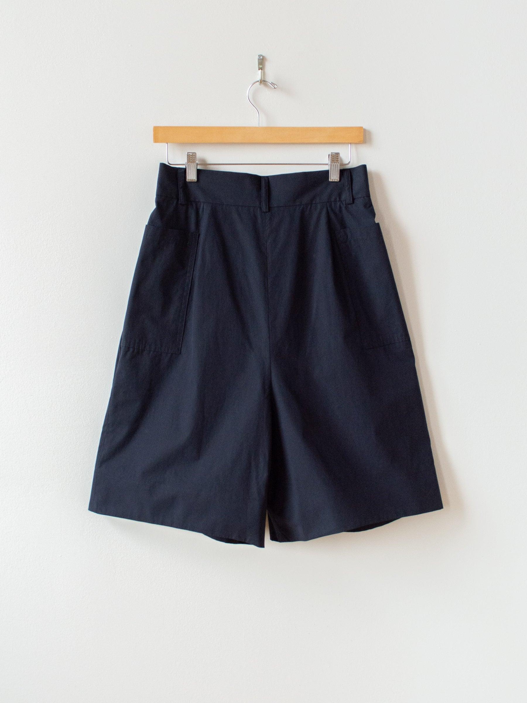 Namu Shop - Studio Nicholson Sisto Powder Cotton Shorts - Dark Navy