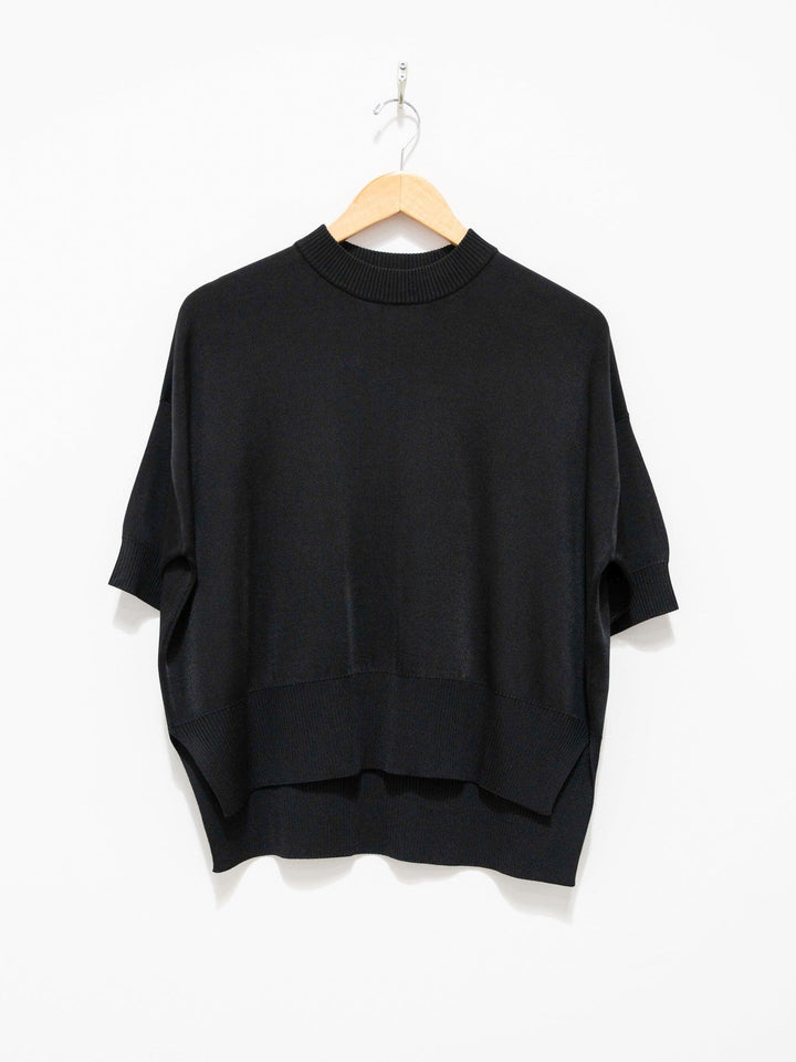Namu Shop - Studio Nicholson Tonneau Short Sleeve Crewneck Knit - Black