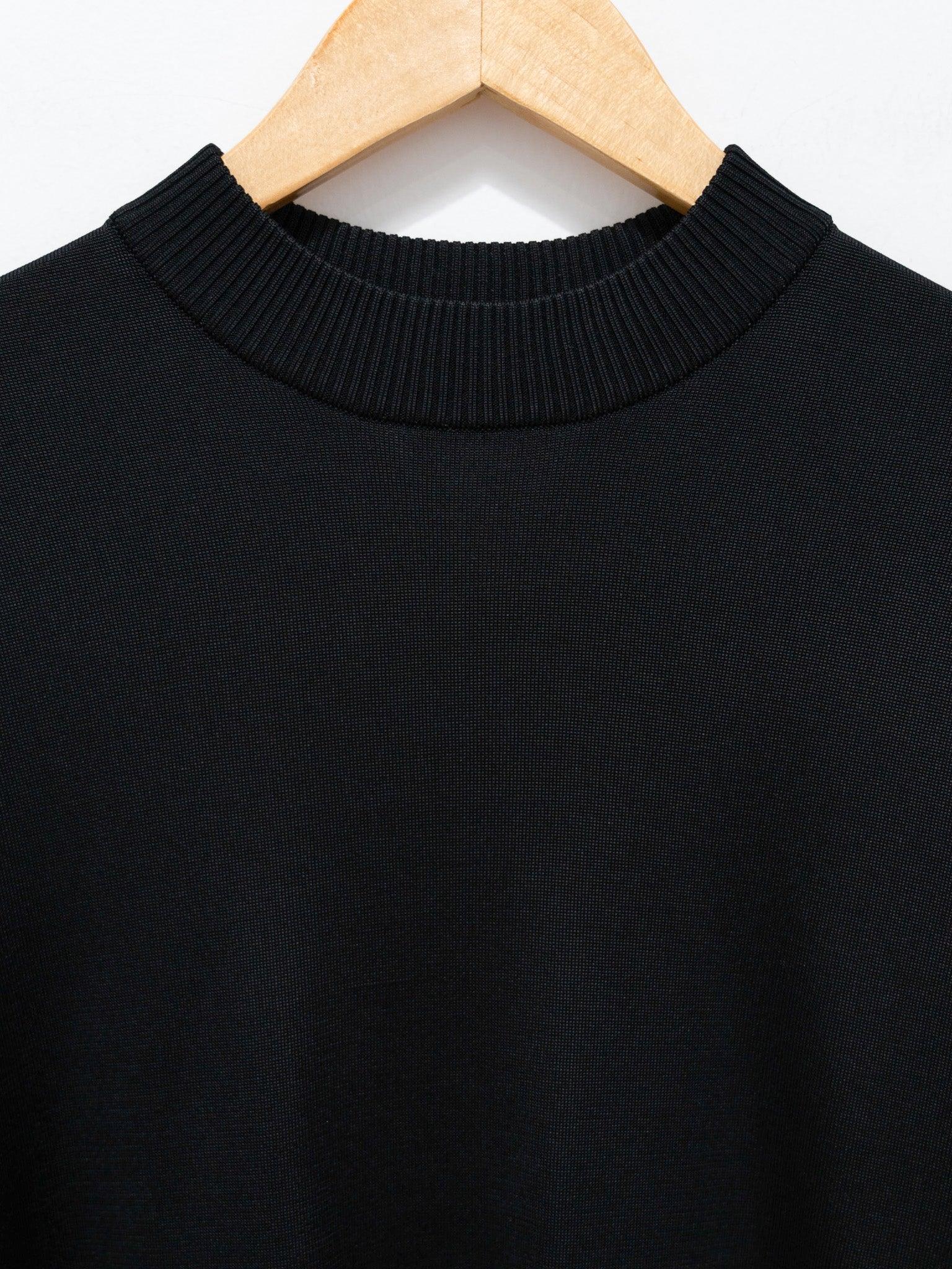 Namu Shop - Studio Nicholson Tonneau Short Sleeve Crewneck Knit - Black