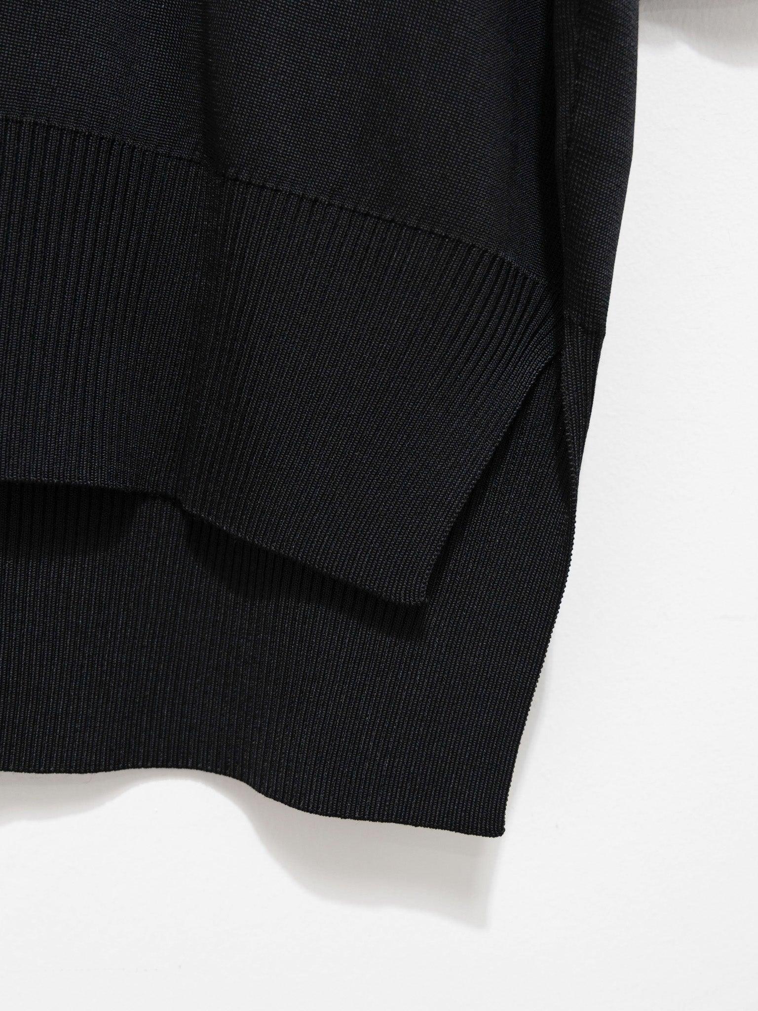 Namu Shop - Studio Nicholson Tonneau Short Sleeve Crewneck Knit - Black