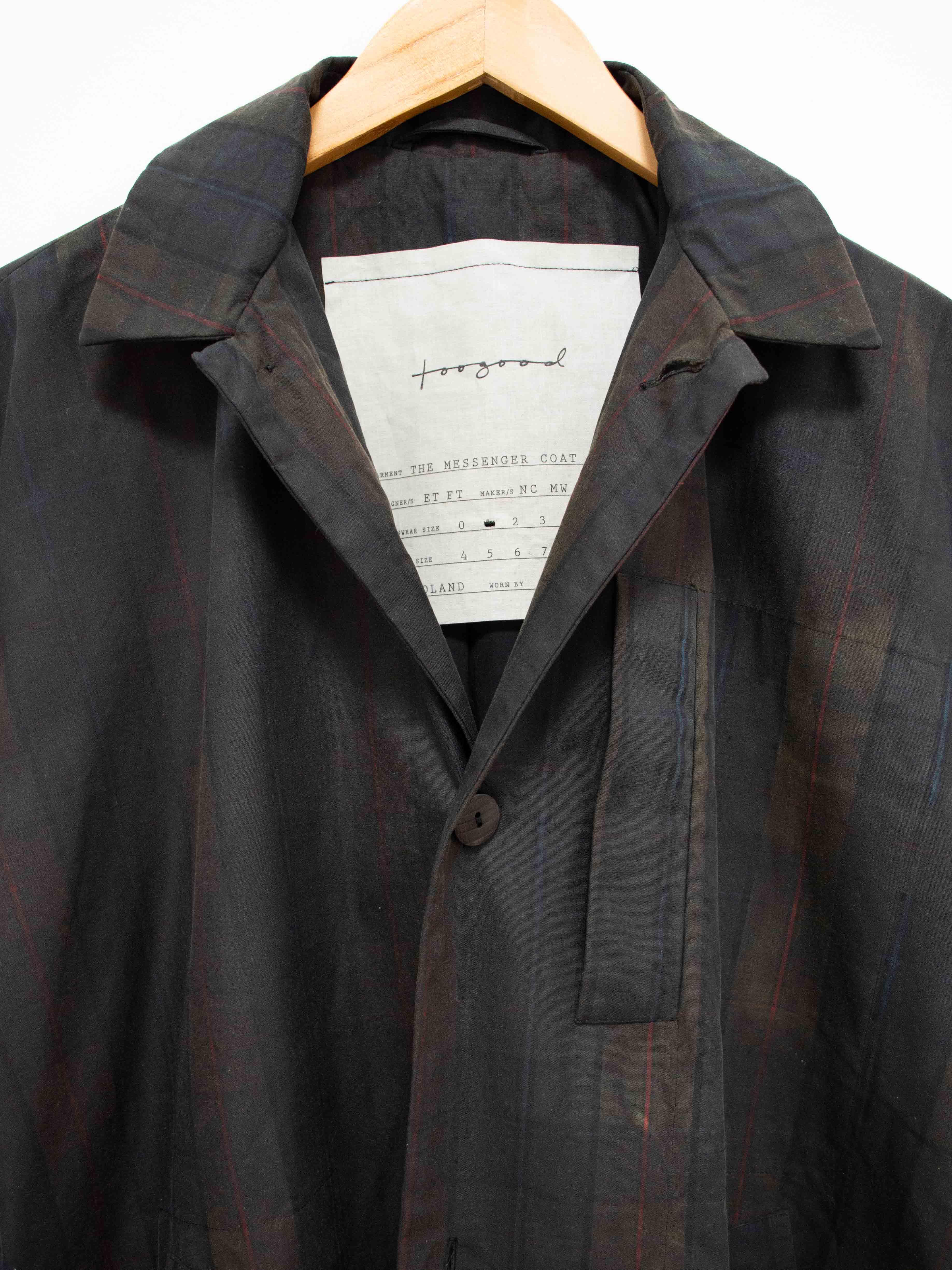 Namu Shop - Toogood The Messenger Coat - Waxed Cotton Check
