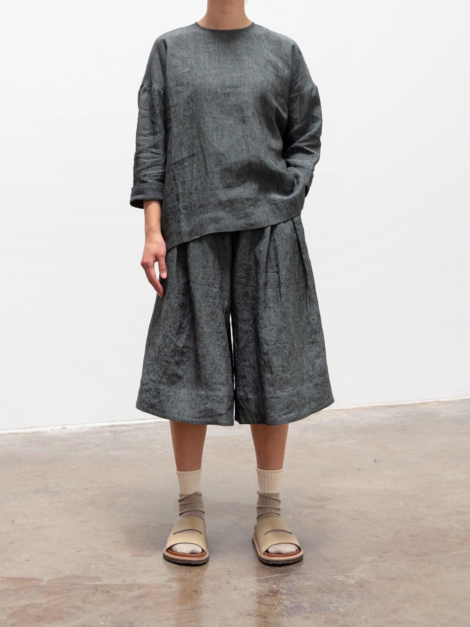 Namu Shop - Toogood The Perfumer Top - Blue Slate Laundered Linen
