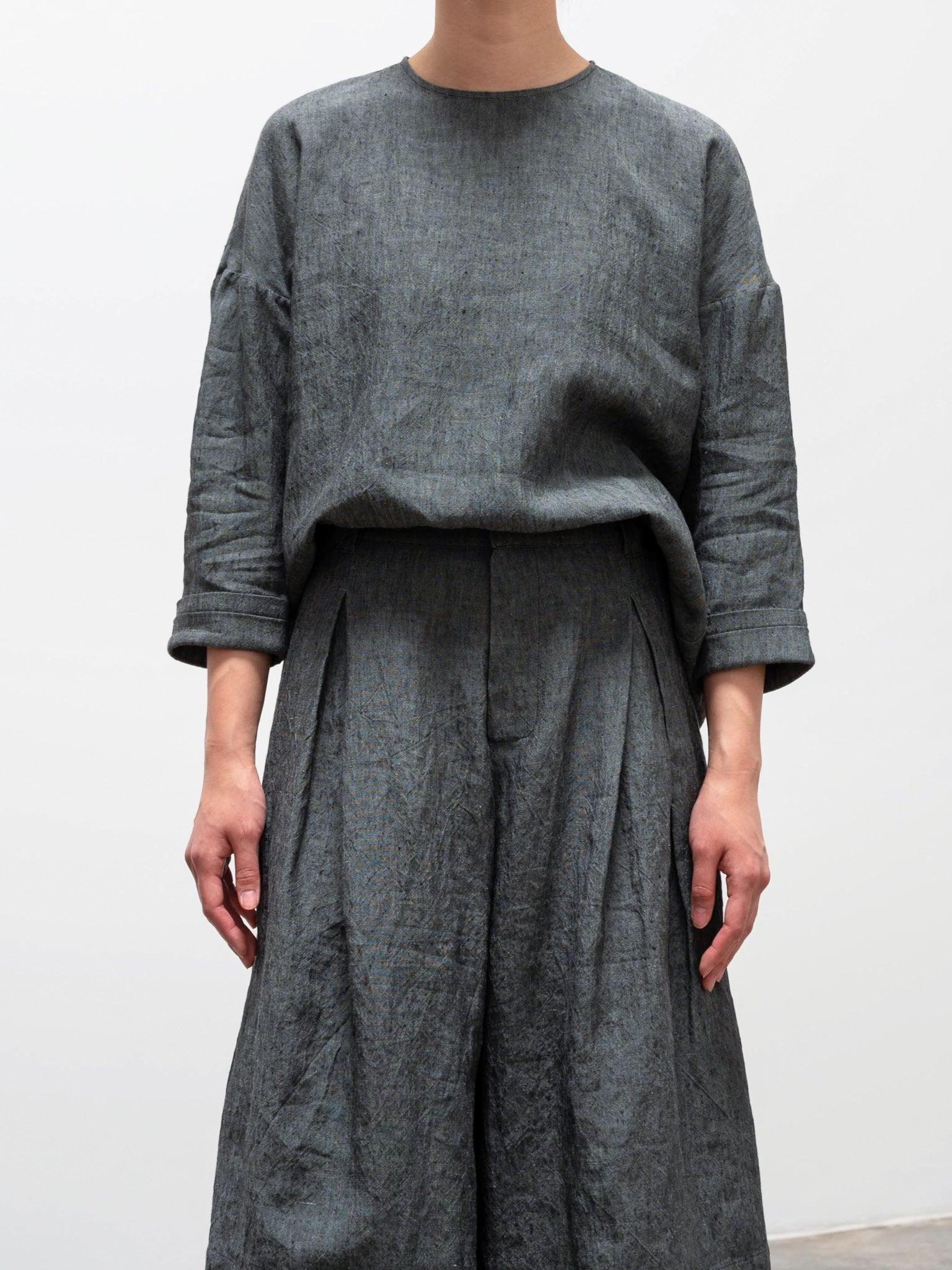 Namu Shop - Toogood The Perfumer Top - Blue Slate Laundered Linen