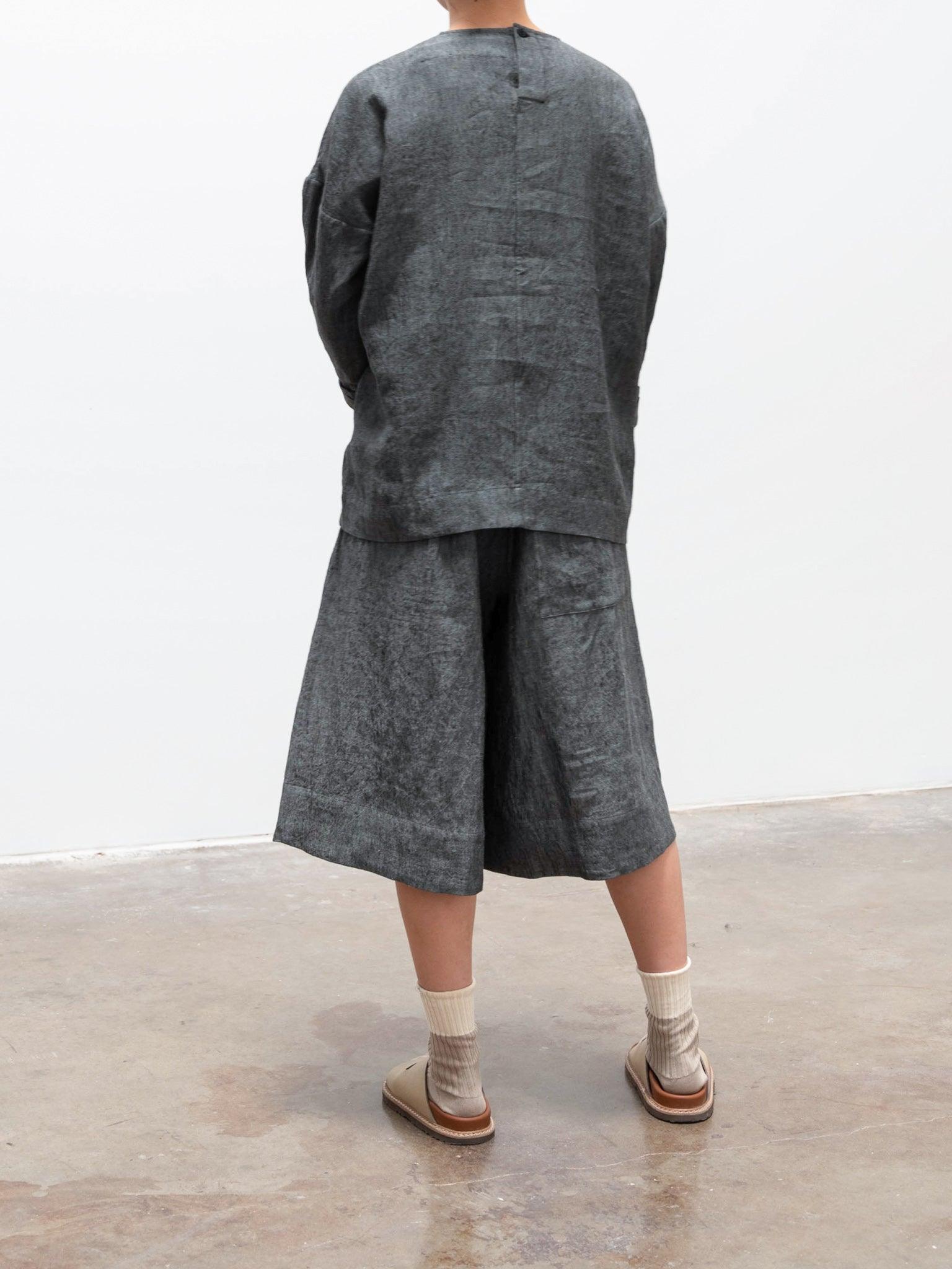 Namu Shop - Toogood The Perfumer Top - Blue Slate Laundered Linen