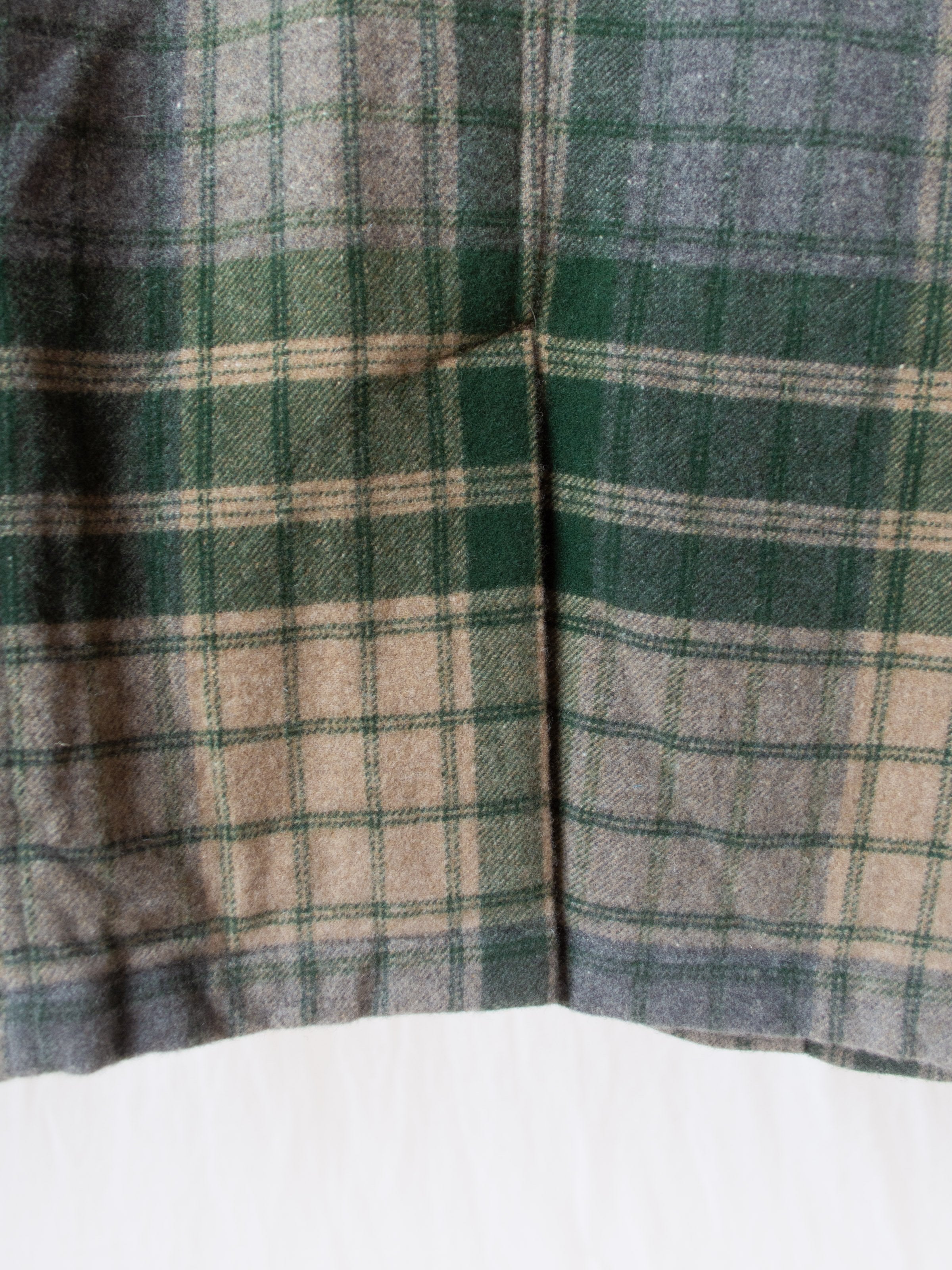 Namu Shop - ts(s) 4+1 Patch Pocket Jacket - Green/Gray Beige Wool Plaid
