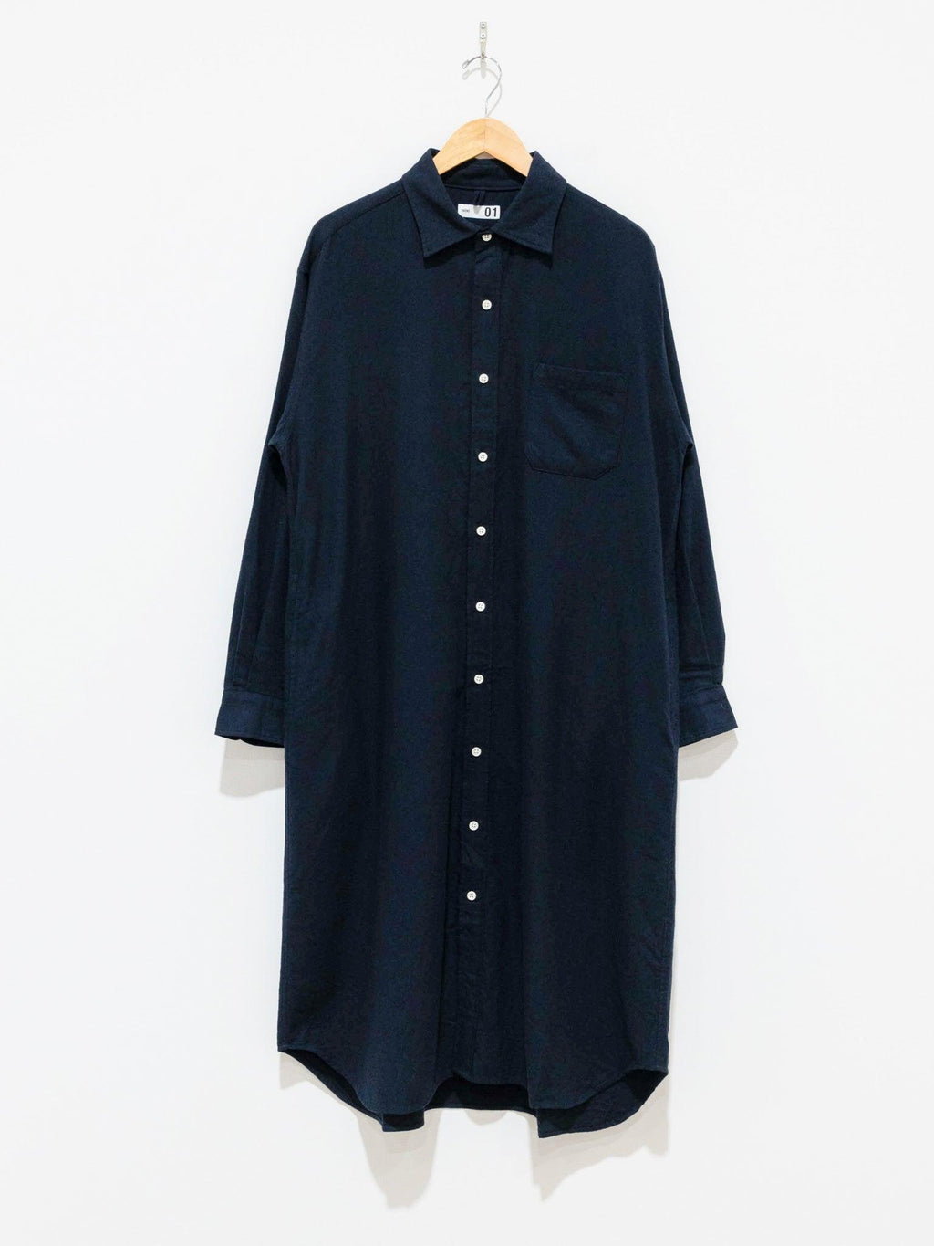 Namu Shop - ts(s) Brushed Cotton Twill Shirt Dress - Navy