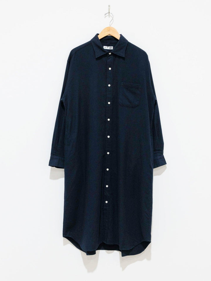 Namu Shop - ts(s) Brushed Cotton Twill Shirt Dress - Navy