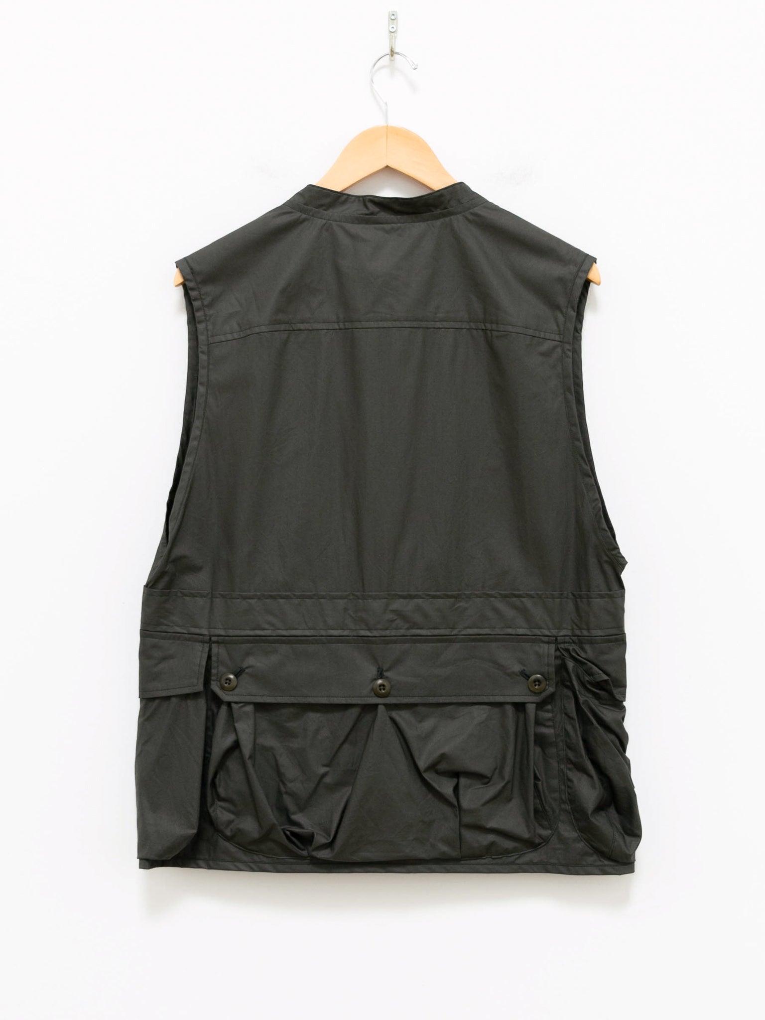 Namu Shop - ts(s) Chintz Finish Cotton Belted Field Vest - Olive