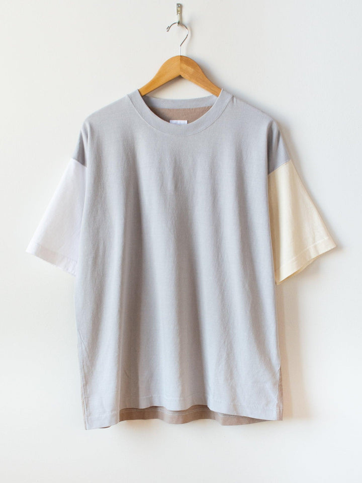 Namu Shop - ts(s) Color Panel Oversized Dry Touch T-Shirt - Light Gray
