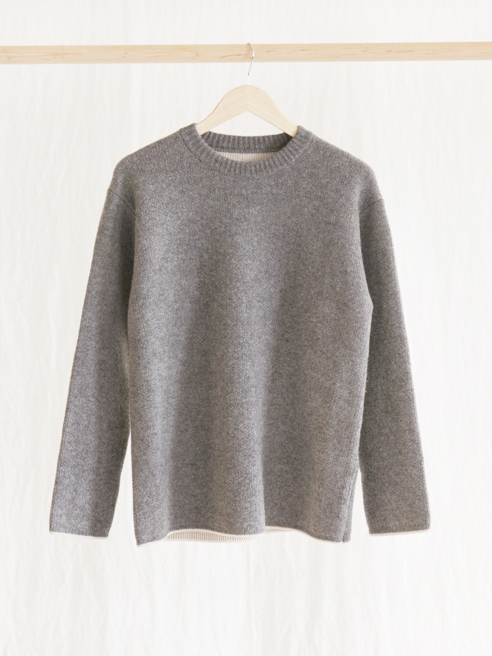 Namu Shop - ts(s) Cooma Lambs Wool Crew Neck Knit - Gray