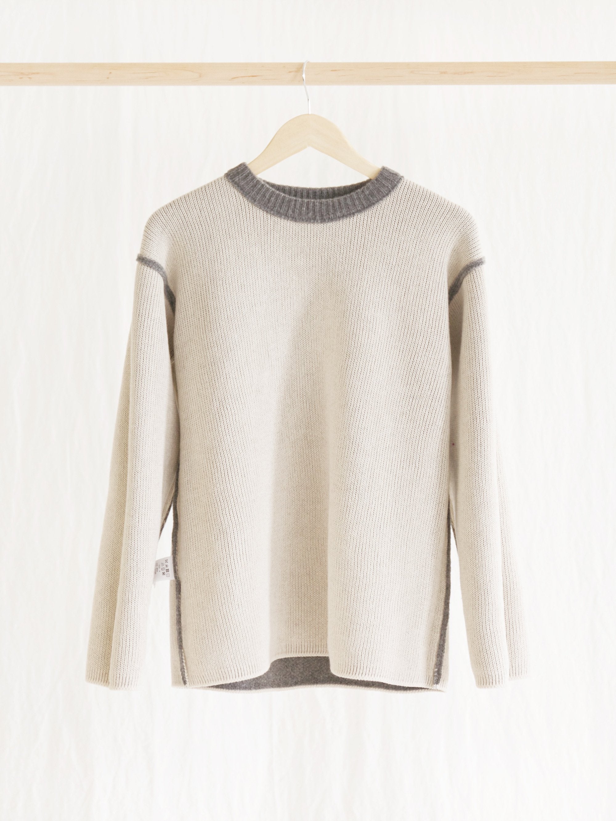 Namu Shop - ts(s) Cooma Lambs Wool Crew Neck Knit - Gray