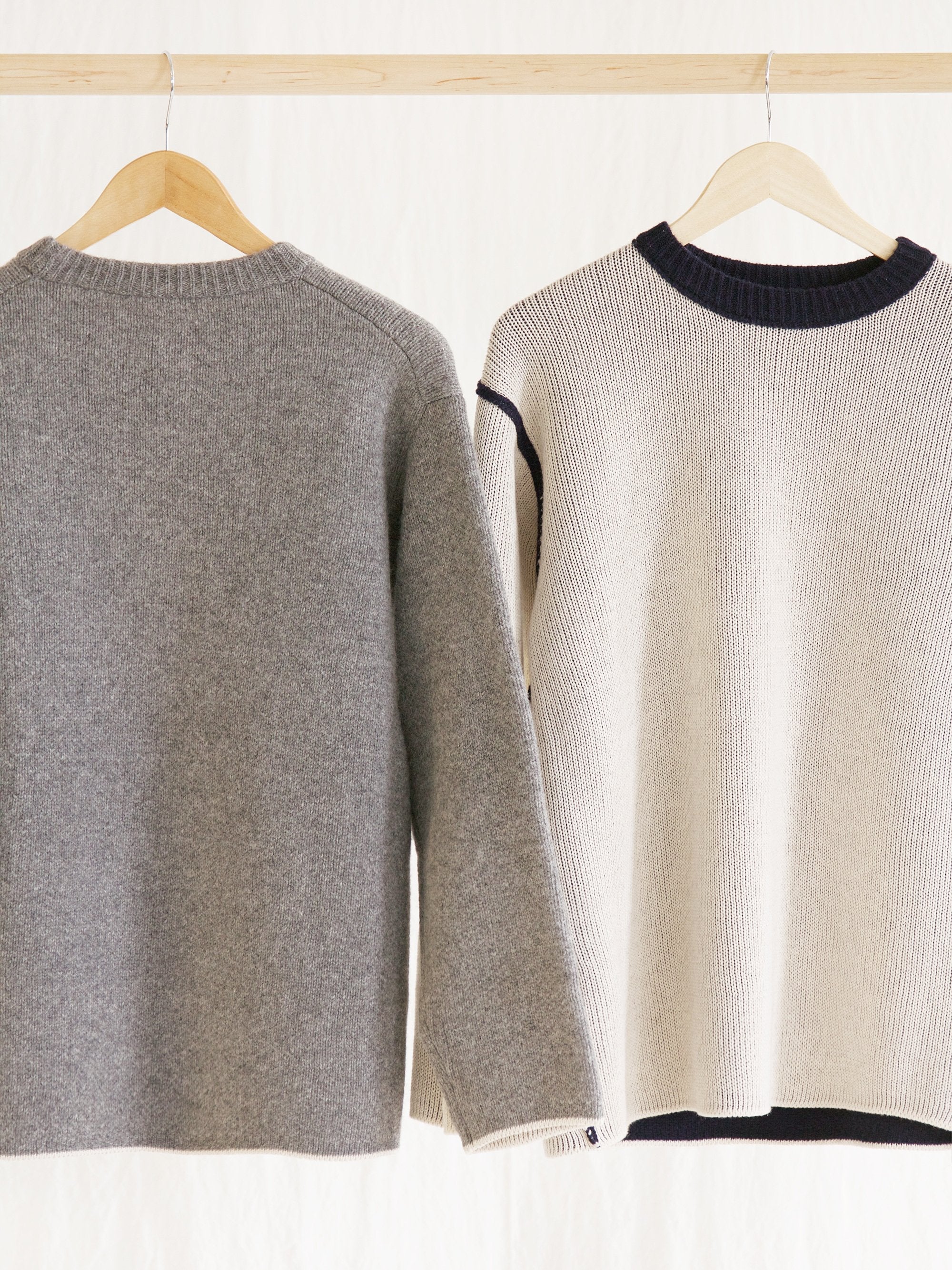 Namu Shop - ts(s) Cooma Lambs Wool Crew Neck Knit - Gray