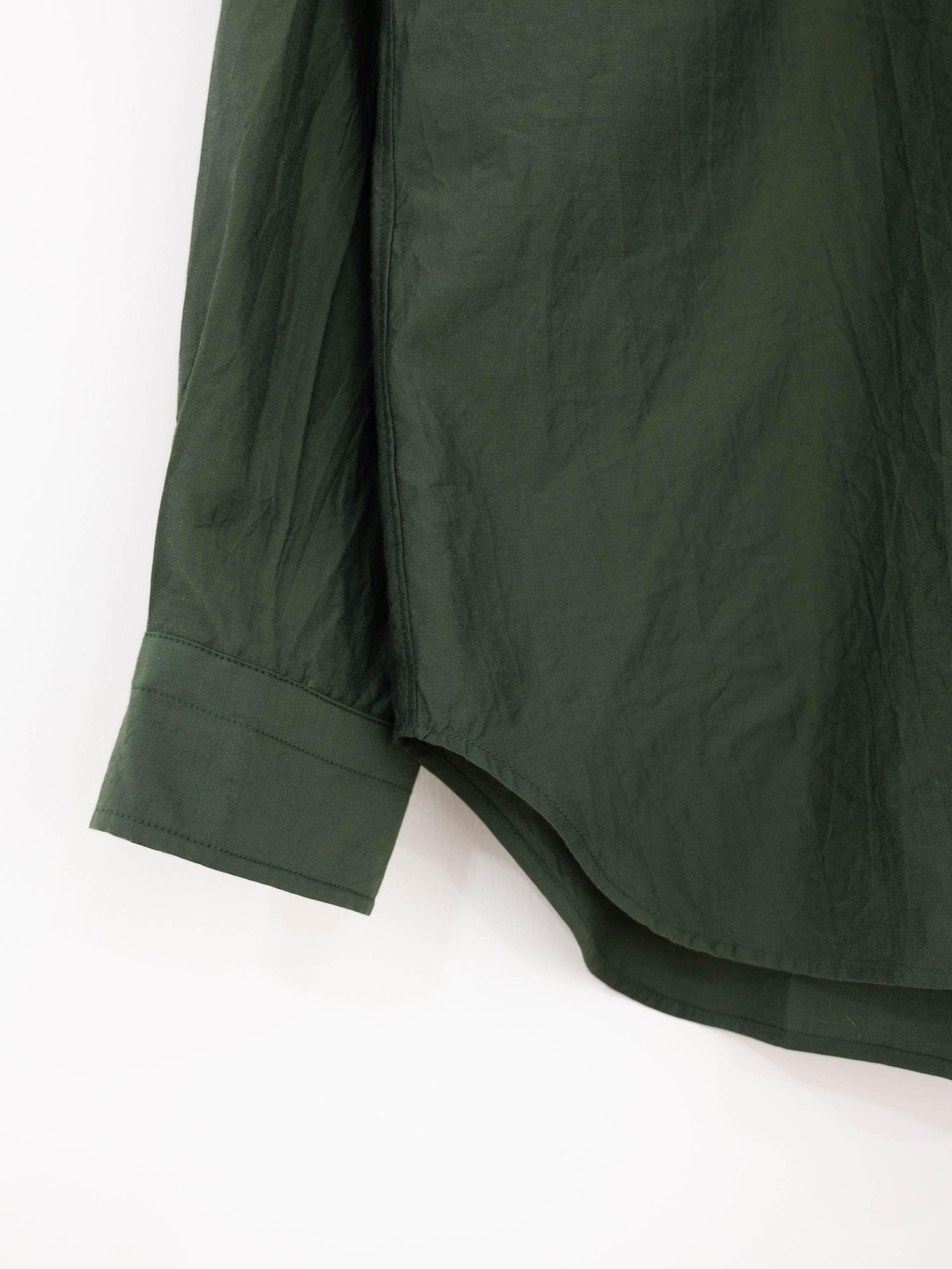 Namu Shop - ts(s) Cotton Silk Chambray Baggy Fit Shirt - Green
