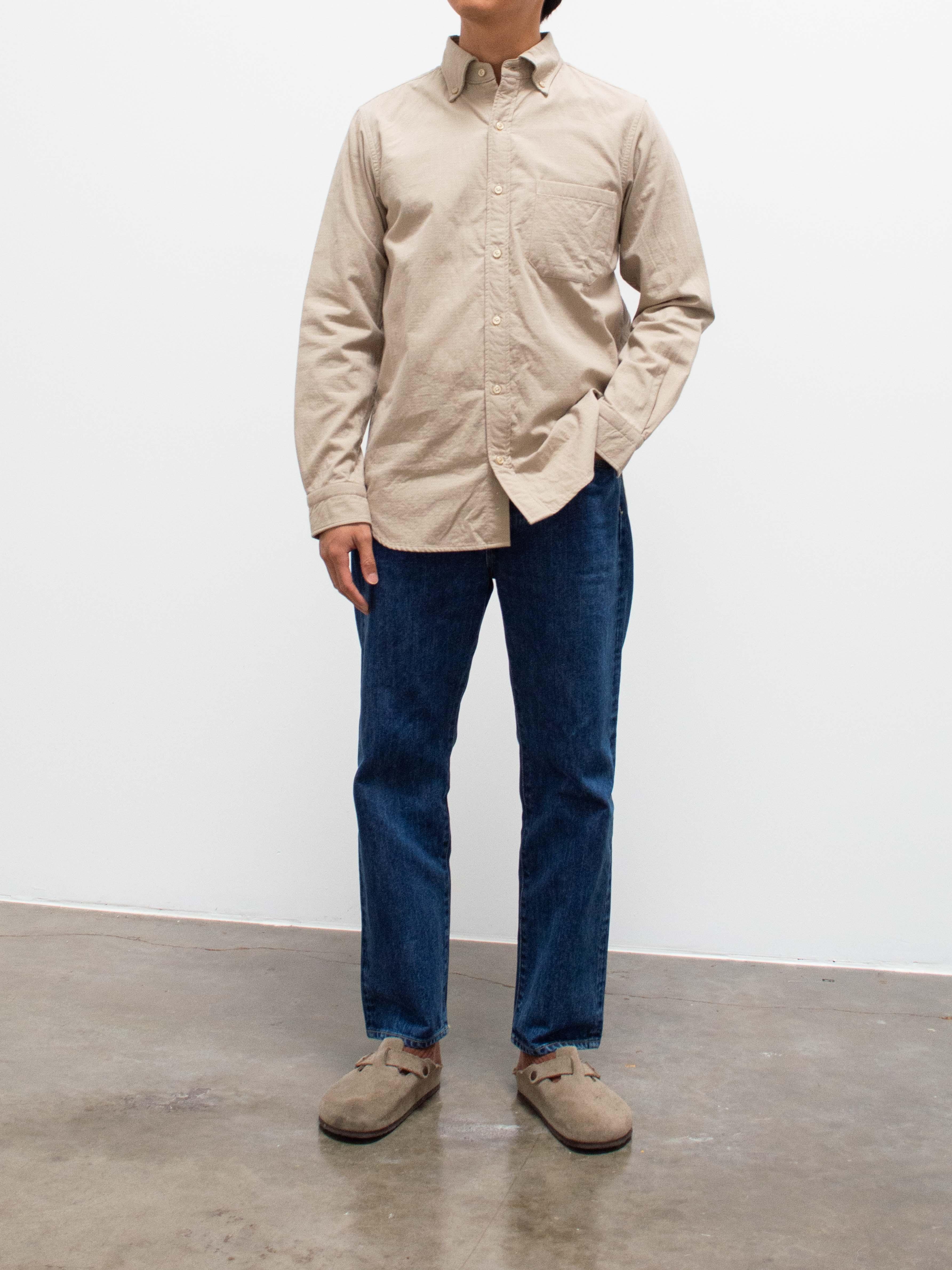 Namu Shop - ts(s) Fine Count Cotton Double Cloth BD Shirt - Beige