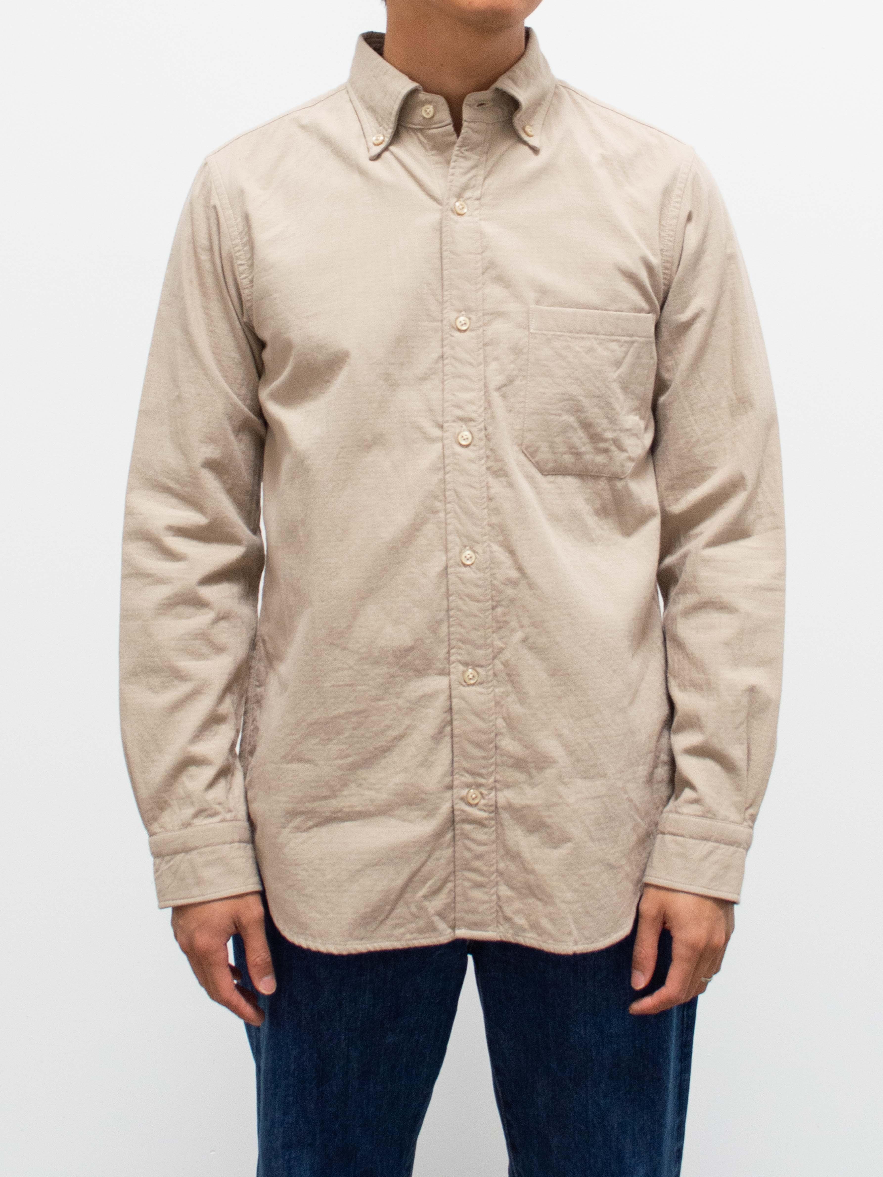 Namu Shop - ts(s) Fine Count Cotton Double Cloth BD Shirt - Beige