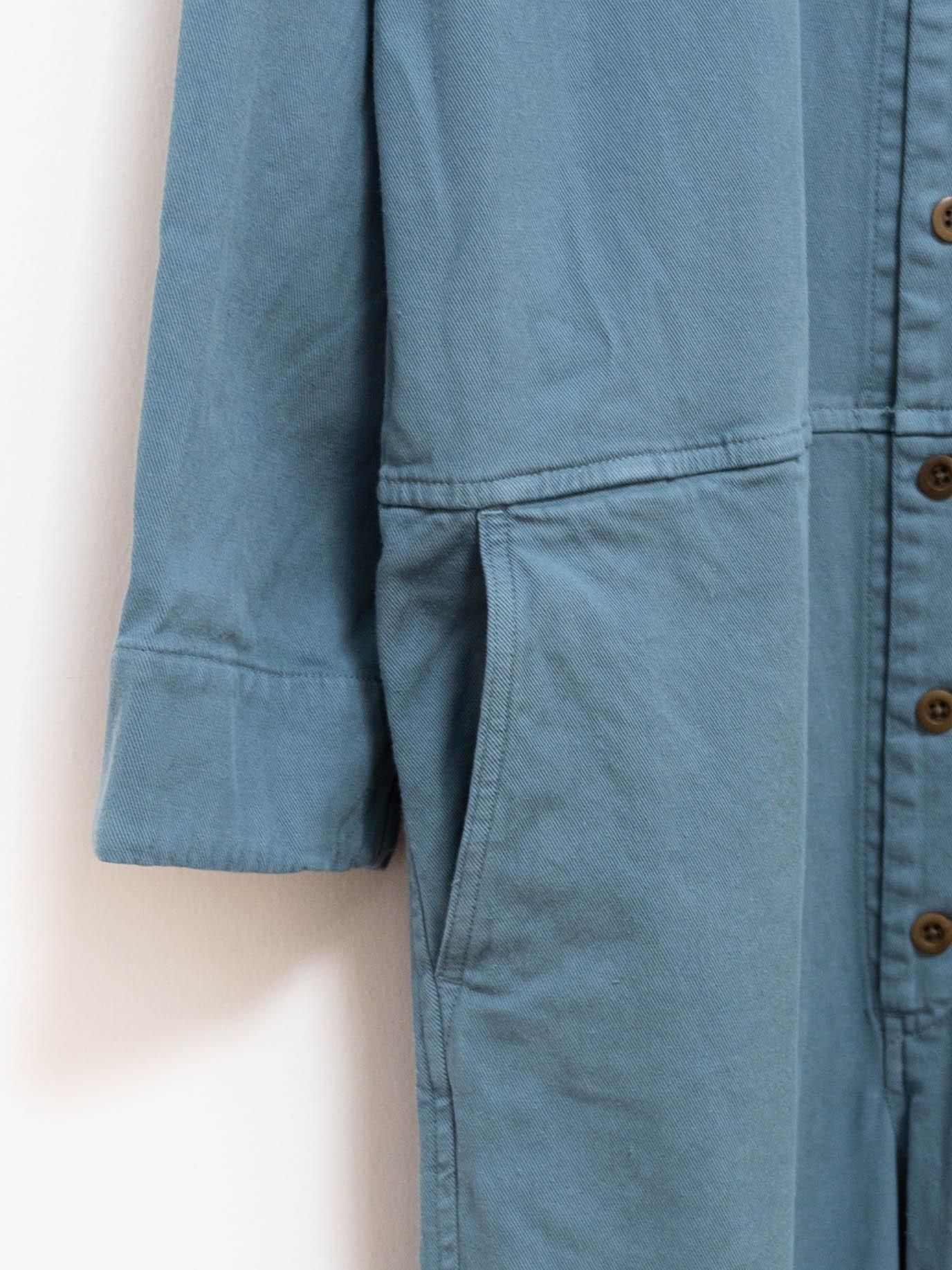 Namu Shop - ts(s) Garment Dyed Lyocell Cotton Stretch Jumpsuit - Smokey Blue