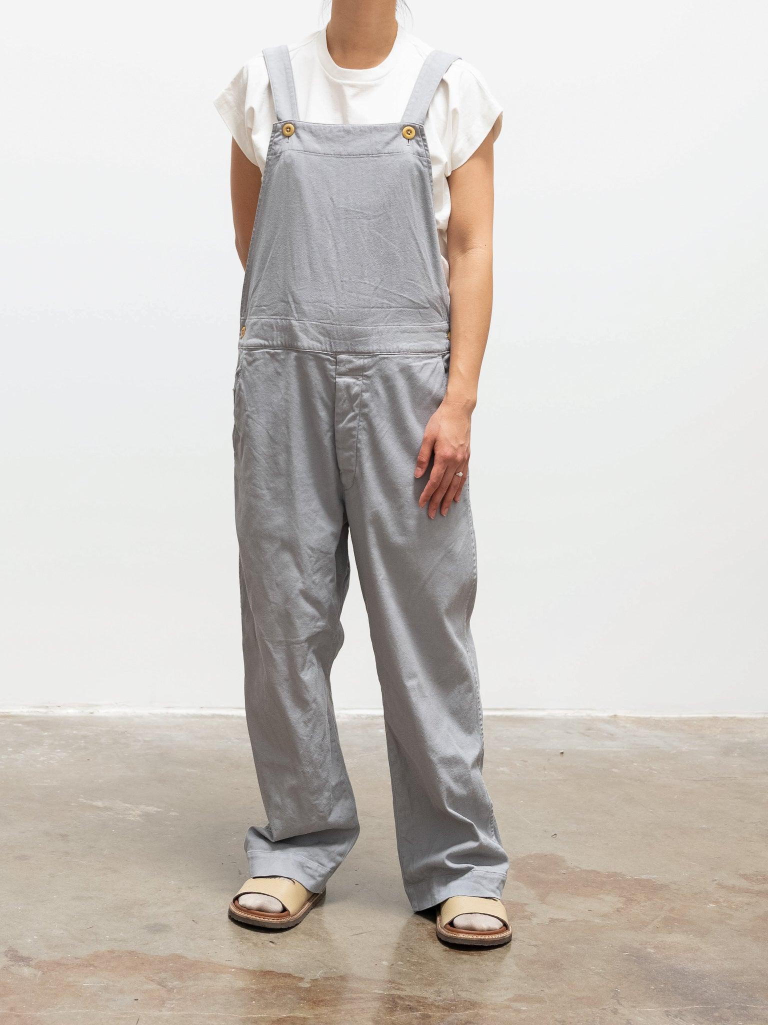 Namu Shop - ts(s) Garment Dyed Lyocell Cotton Stretch Overalls - Light Gray