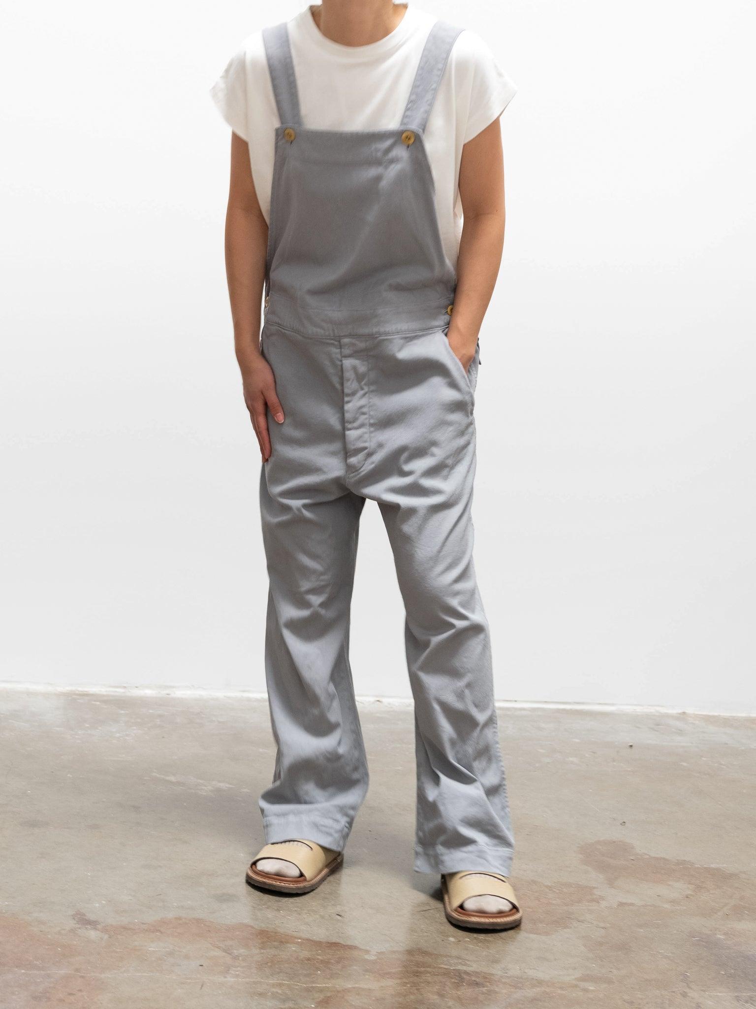 Namu Shop - ts(s) Garment Dyed Lyocell Cotton Stretch Overalls - Light Gray