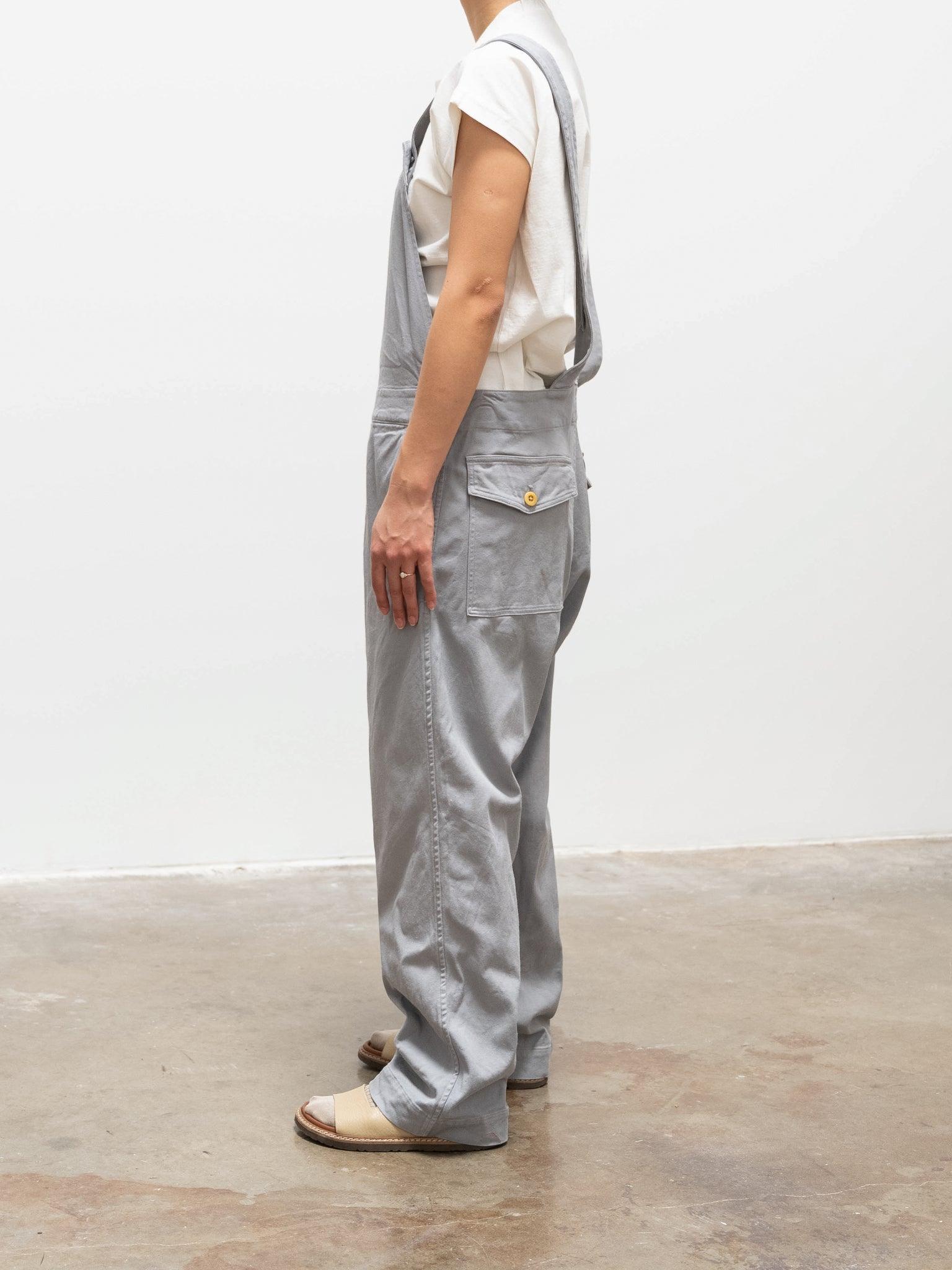 Namu Shop - ts(s) Garment Dyed Lyocell Cotton Stretch Overalls - Light Gray