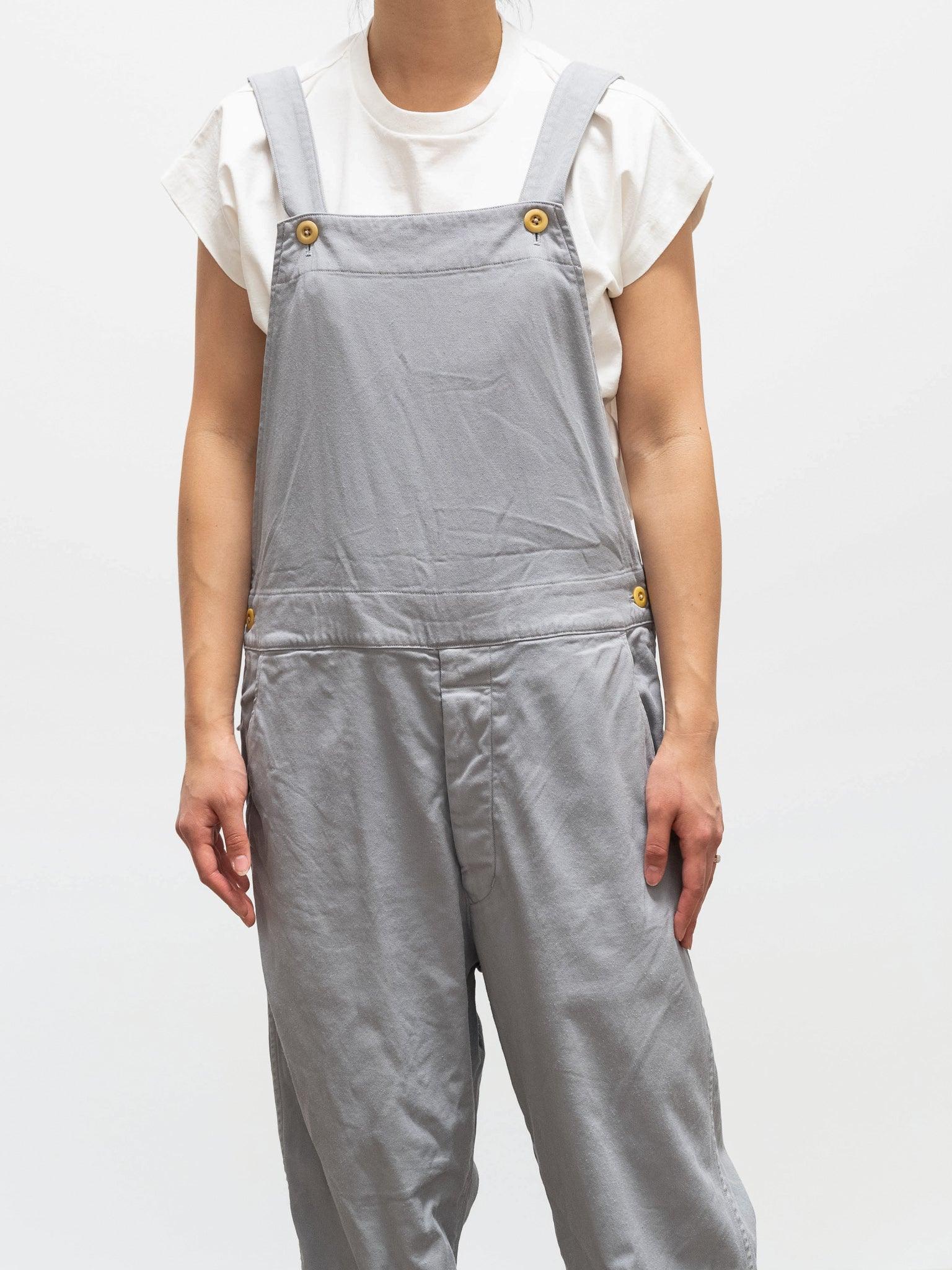 Namu Shop - ts(s) Garment Dyed Lyocell Cotton Stretch Overalls - Light Gray