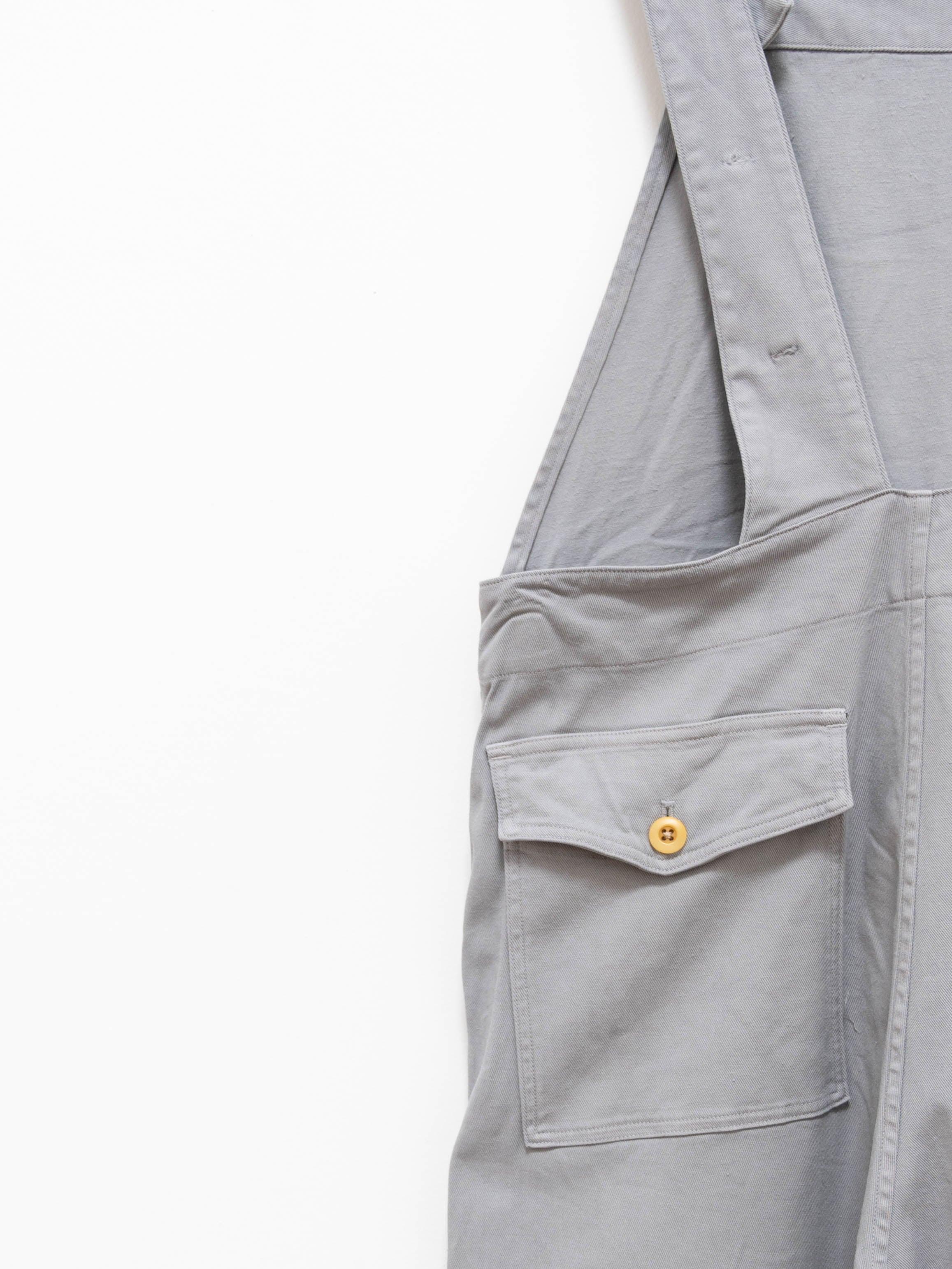 Namu Shop - ts(s) Garment Dyed Lyocell Cotton Stretch Overalls - Light Gray
