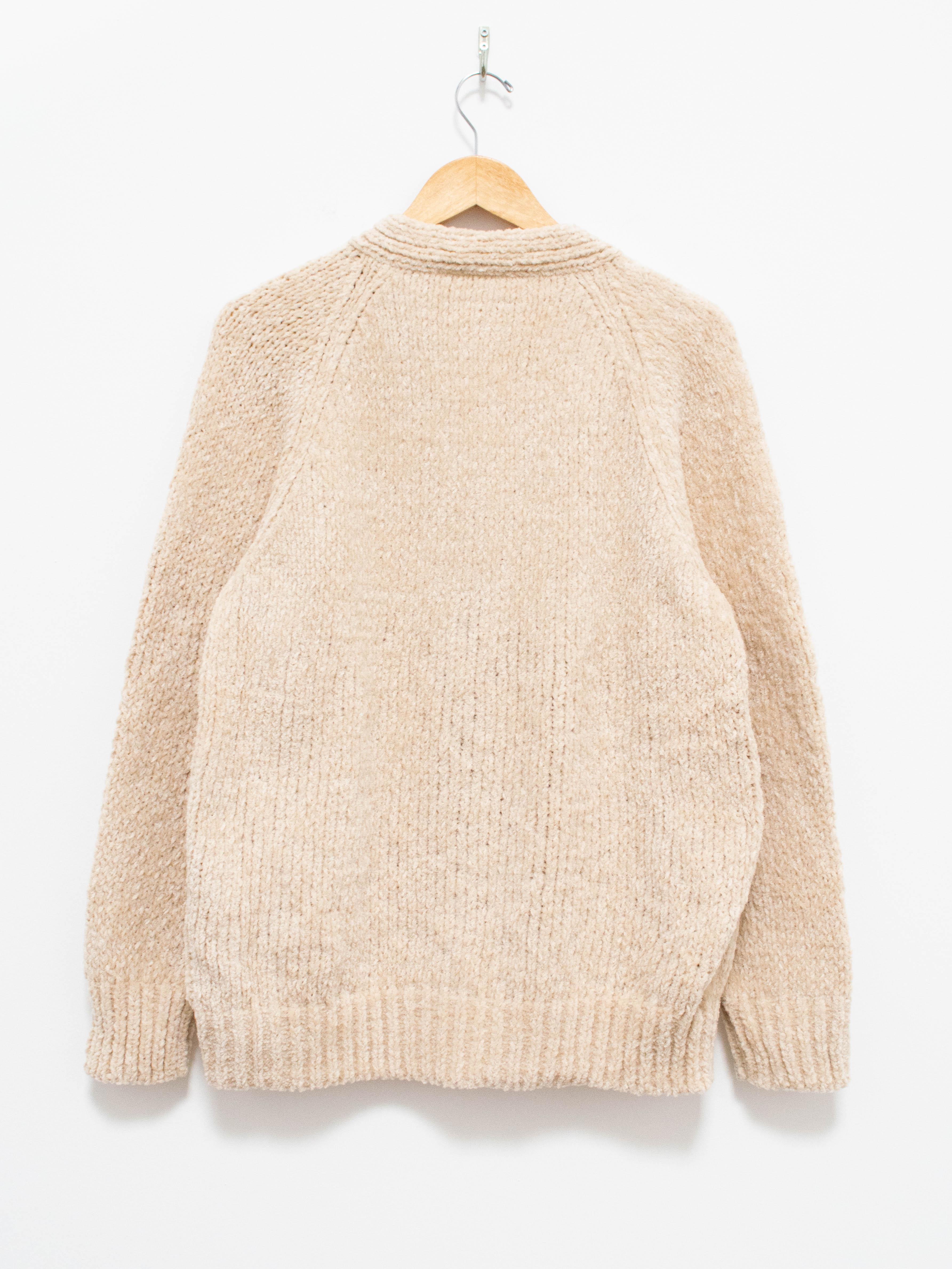 Namu Shop - ts(s) Hand Dyed Cotton Mole Yarn Cardigan - Natural