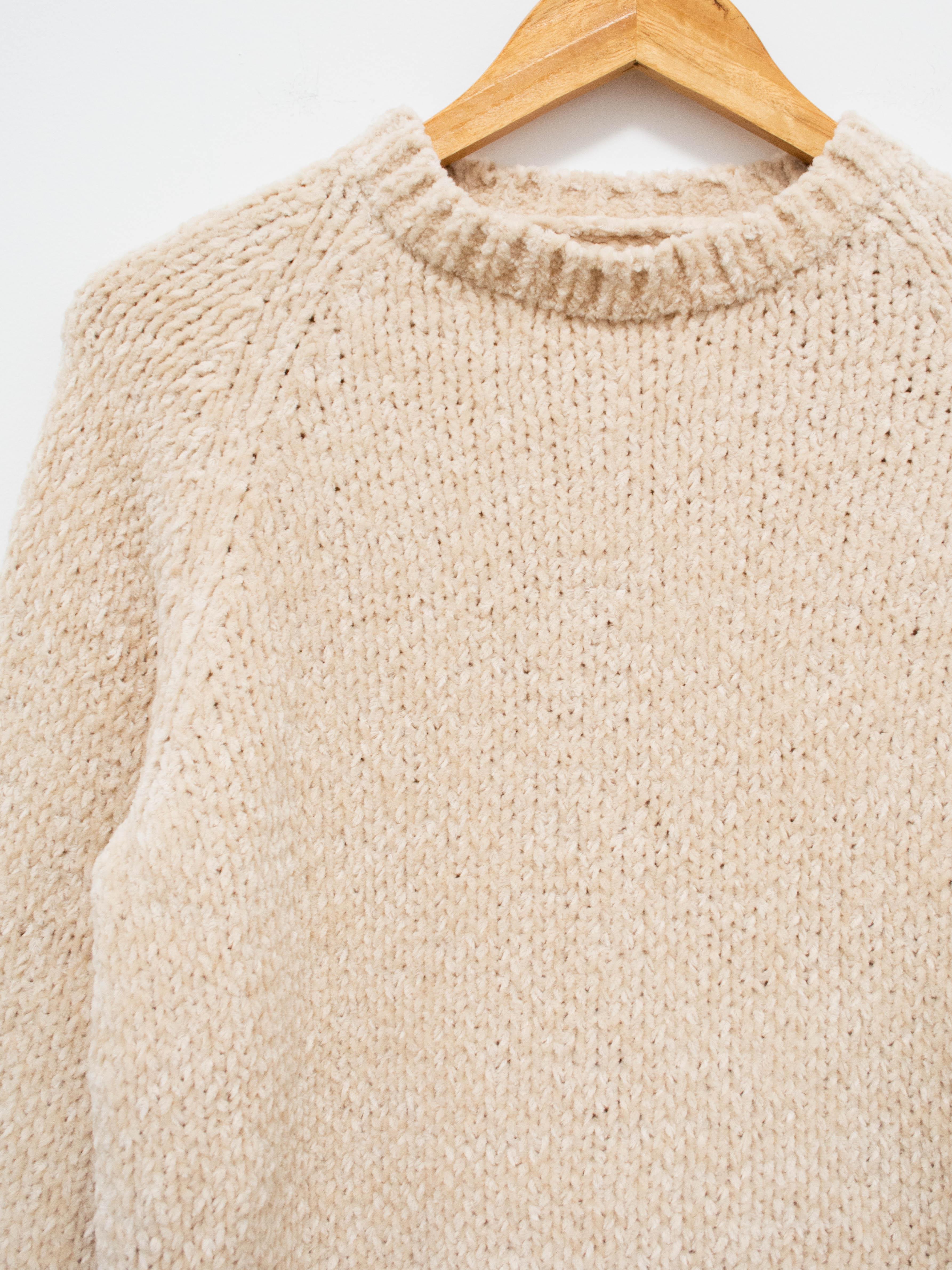 Namu Shop - ts(s) Hand Dyed Cotton Mole Yarn Crewneck - Natural