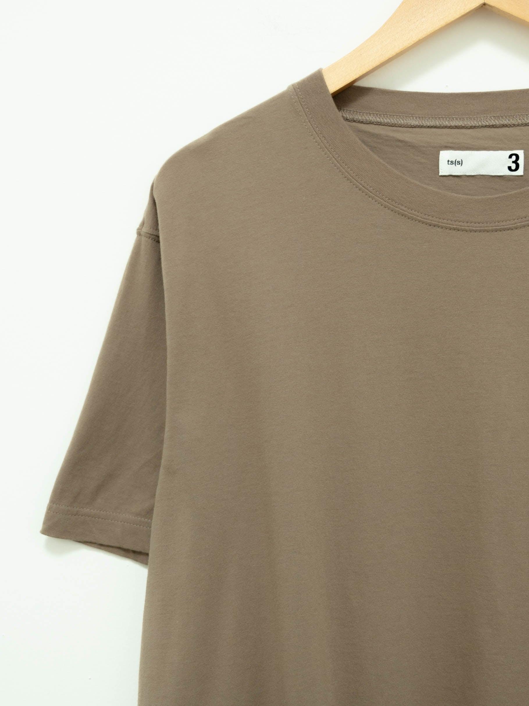 Namu Shop - ts(s) High Gauge Cotton Jersey Crewneck T-Shirt - Khaki