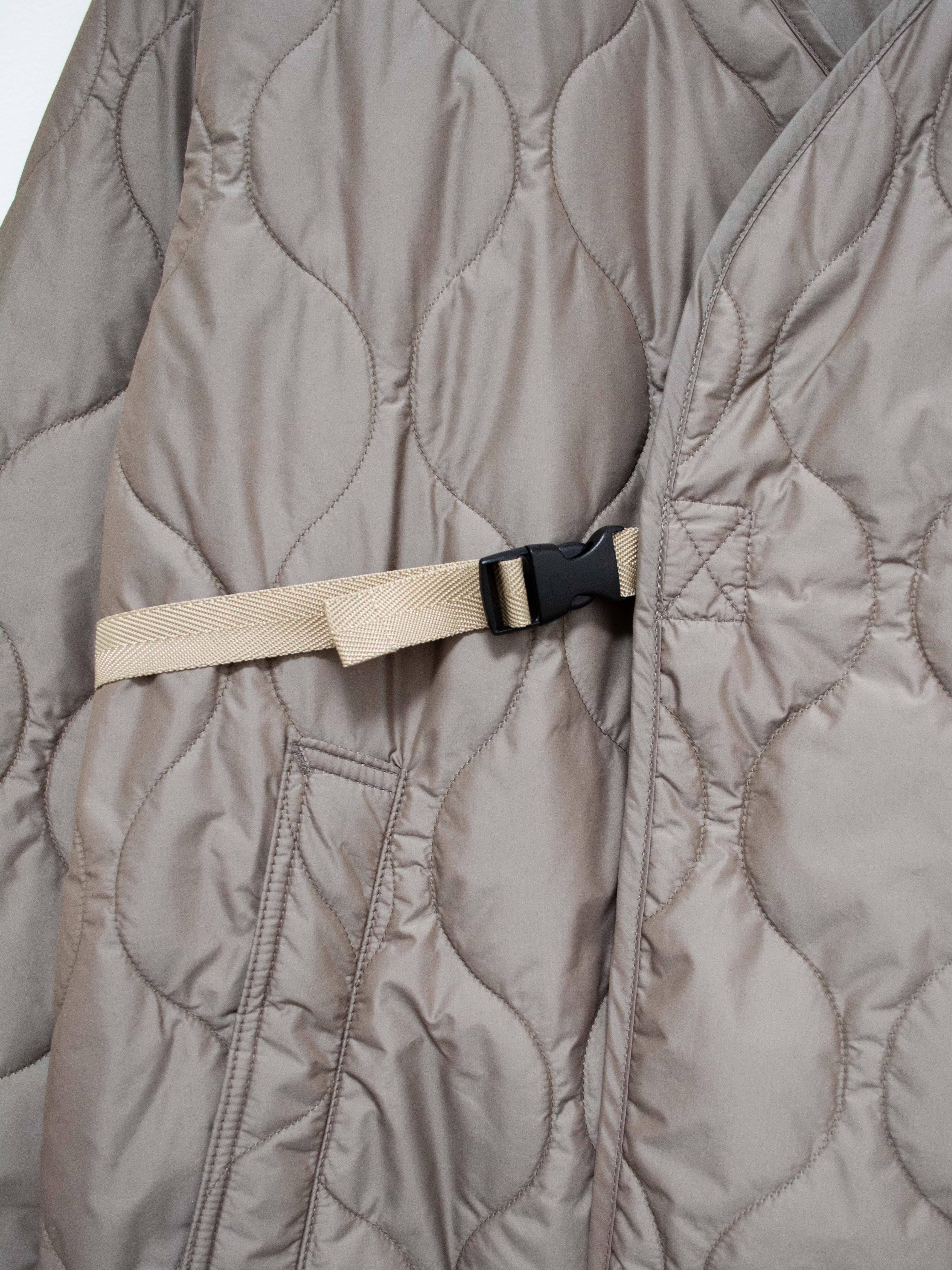 Namu Shop - ts(s) Lightweight Taffeta Quilted Liner Buckle Jacket - Greige