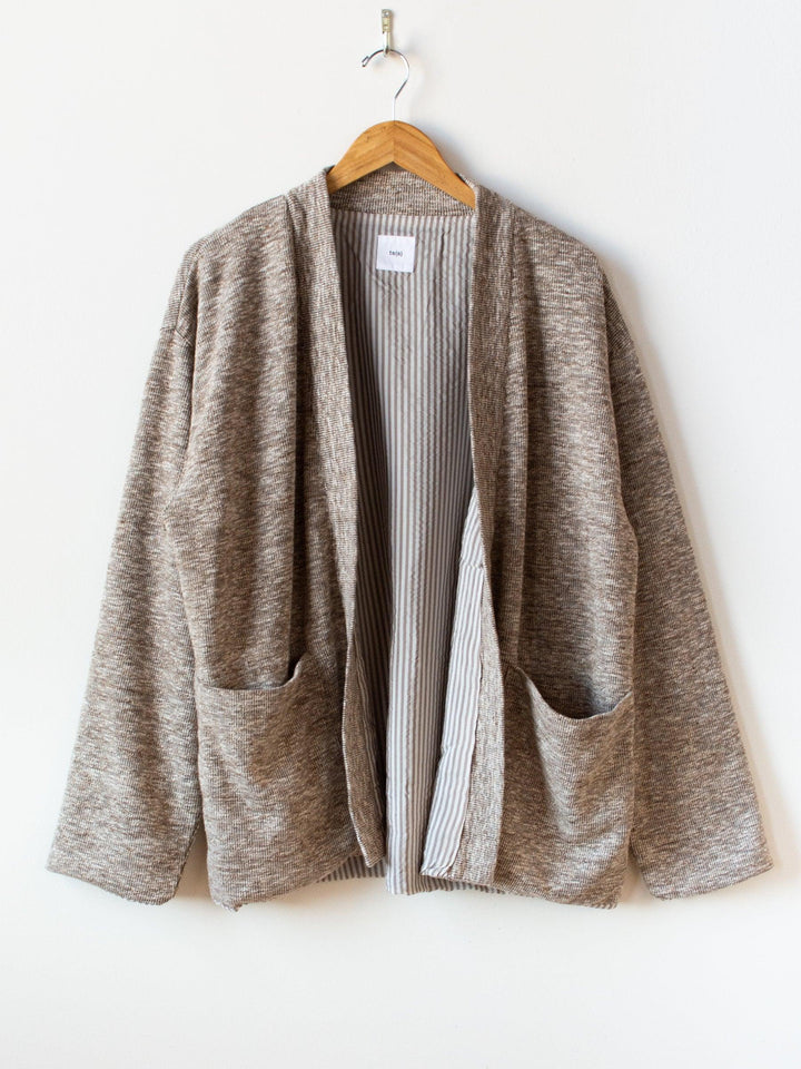 Namu Shop - ts(s) Lined Easy Cardigan - Marled Brown