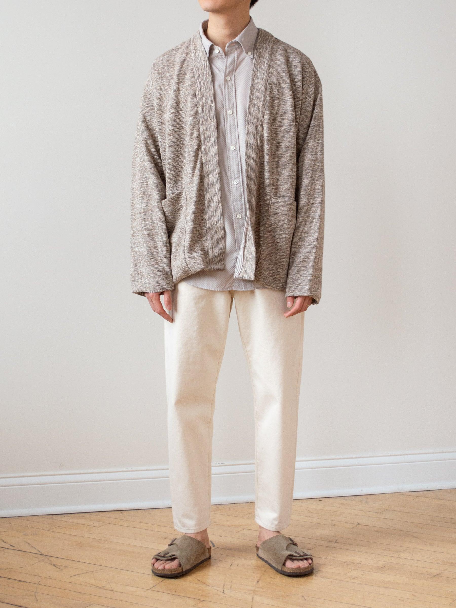 Namu Shop - ts(s) Lined Easy Cardigan - Marled Brown
