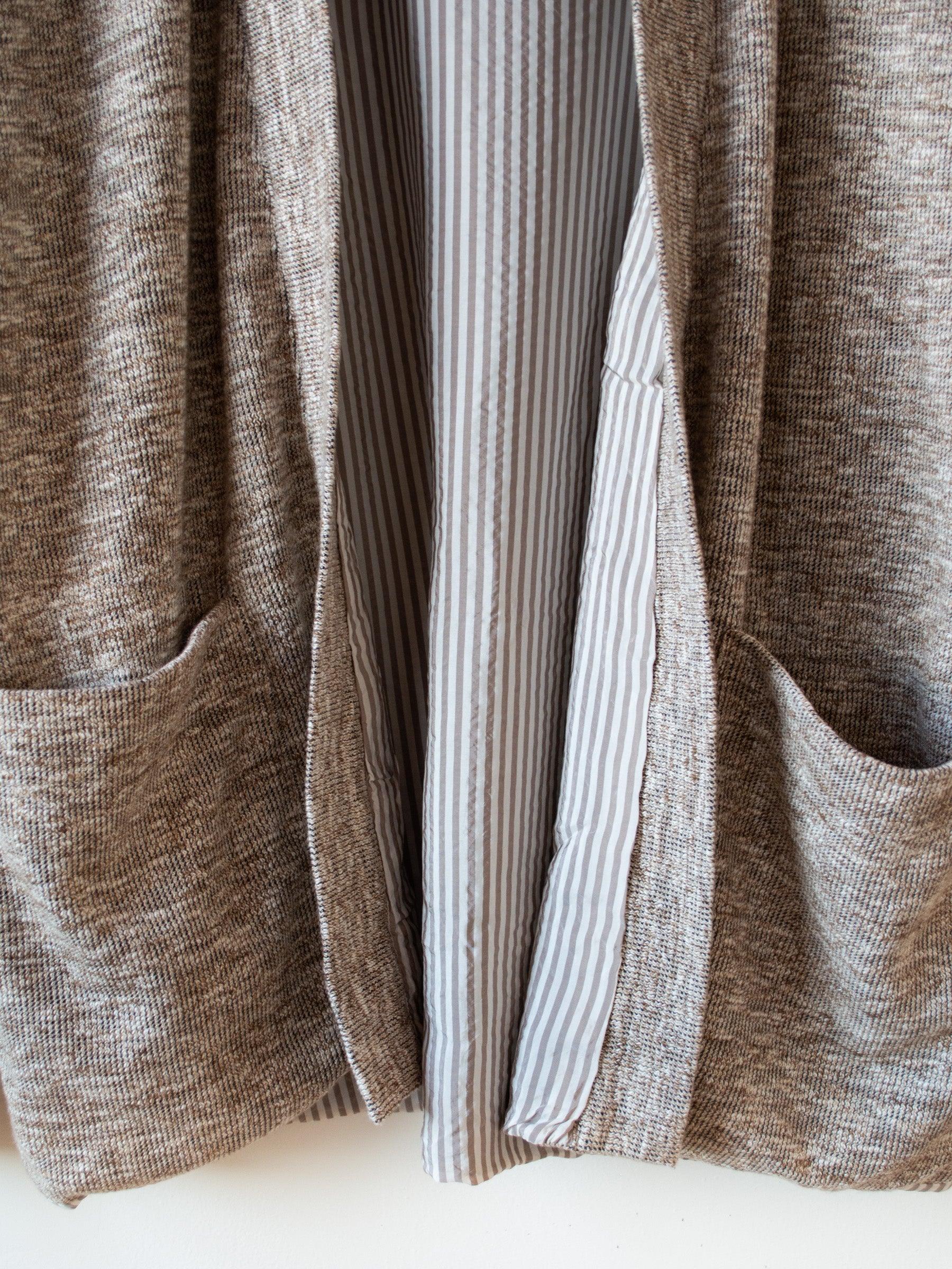 Namu Shop - ts(s) Lined Easy Cardigan - Marled Brown