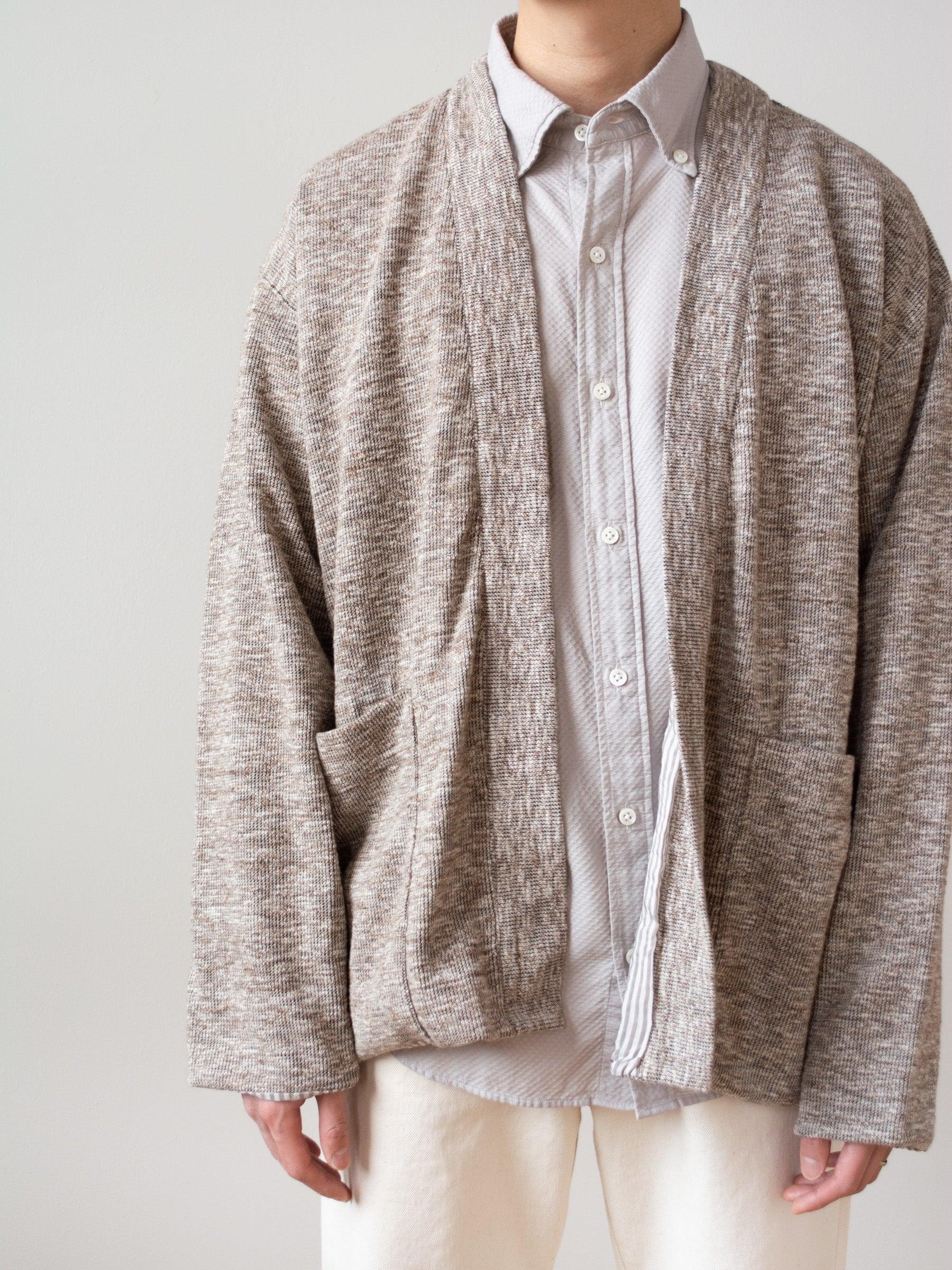 Namu Shop - ts(s) Lined Easy Cardigan - Marled Brown