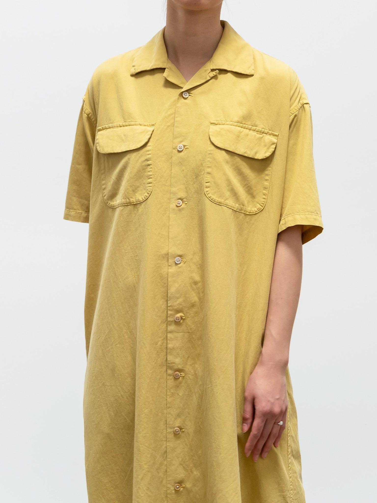 Namu Shop - ts(s) Lyocell Co/Li Round Flap Pocket Shirt Dress - Yellow