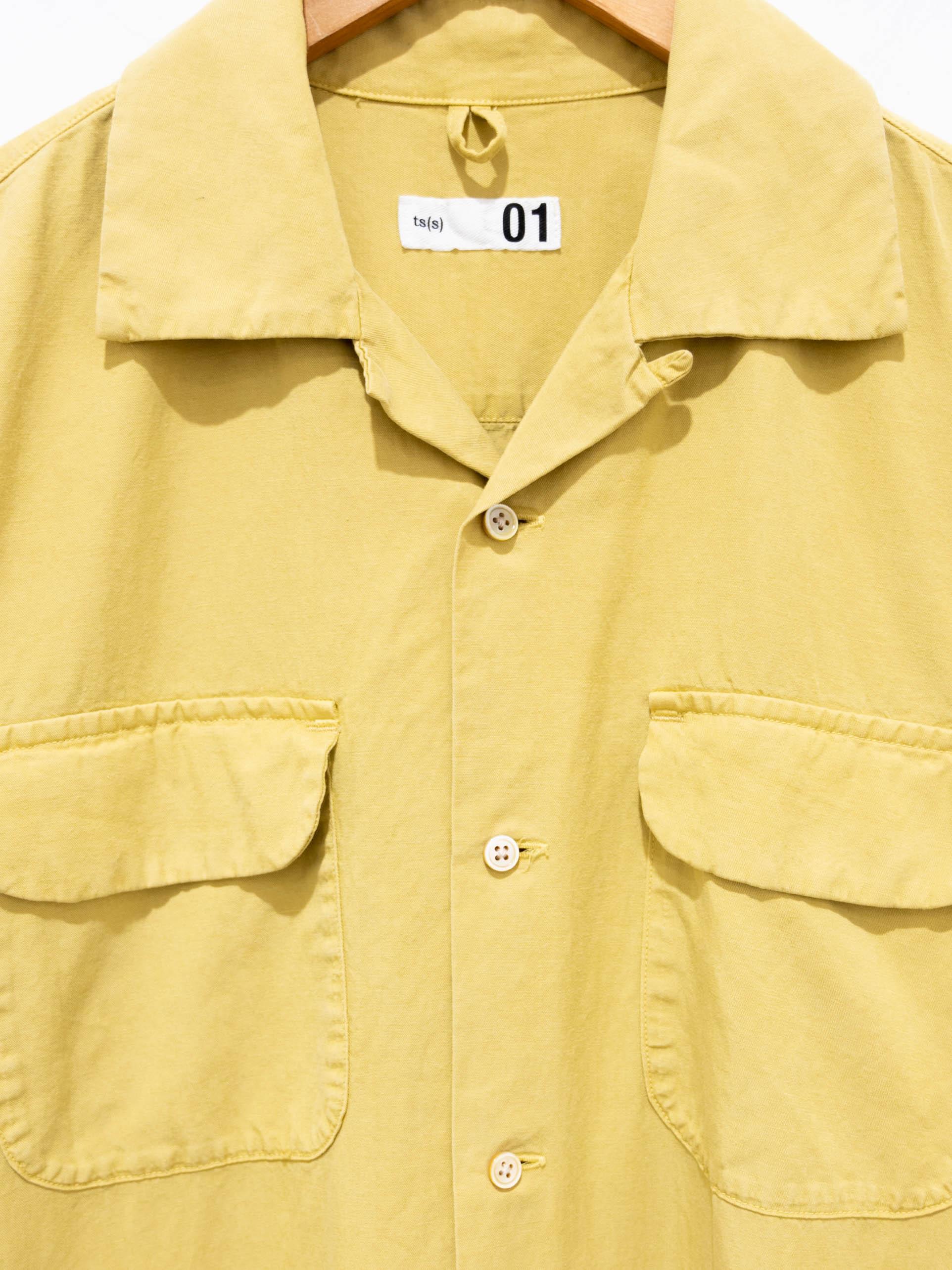 Namu Shop - ts(s) Lyocell Co/Li Round Flap Pocket Shirt Dress - Yellow