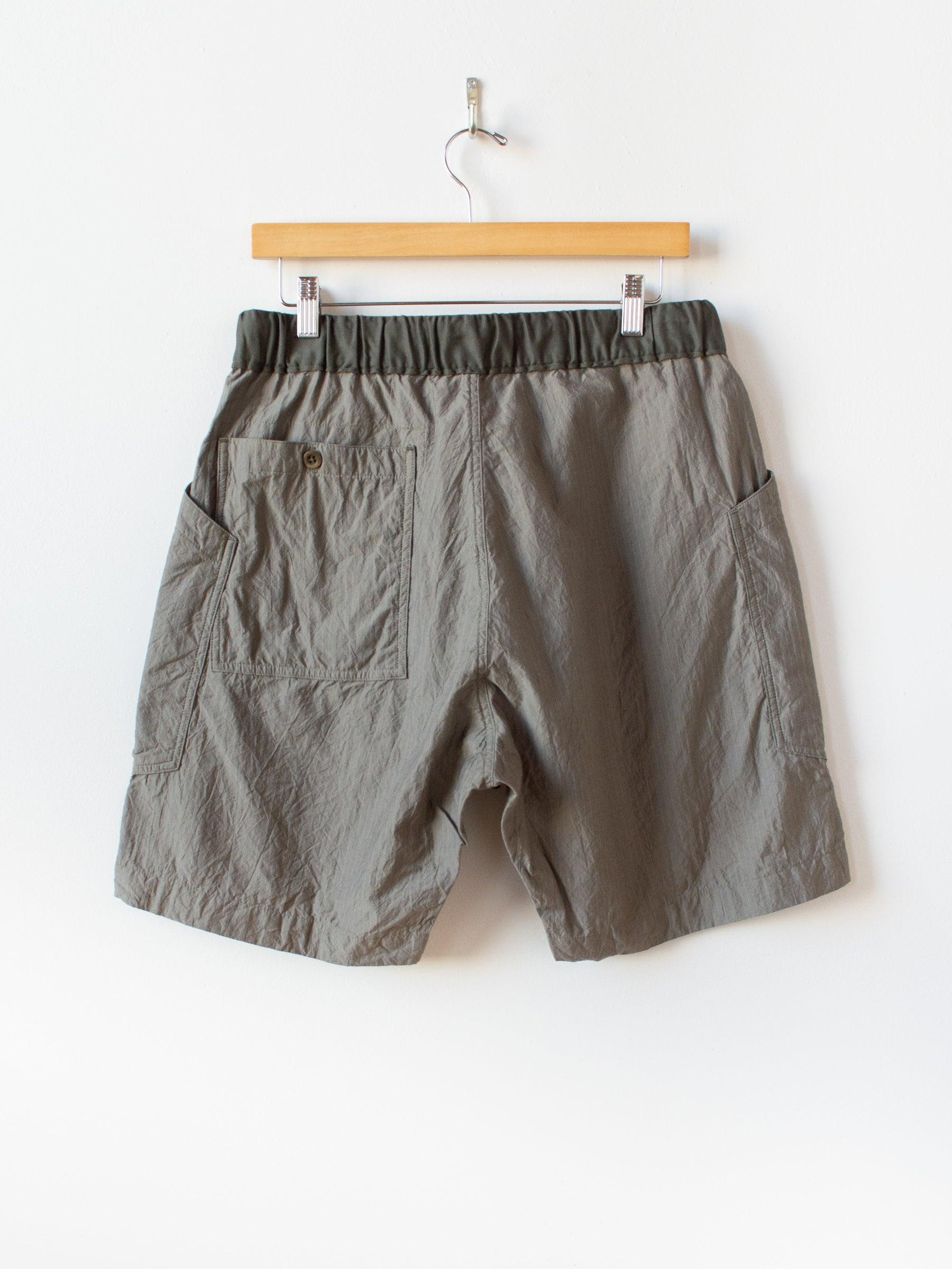 Namu Shop - ts(s) Pin Stripe Cotton Silk Loose Fit Shorts - Khaki