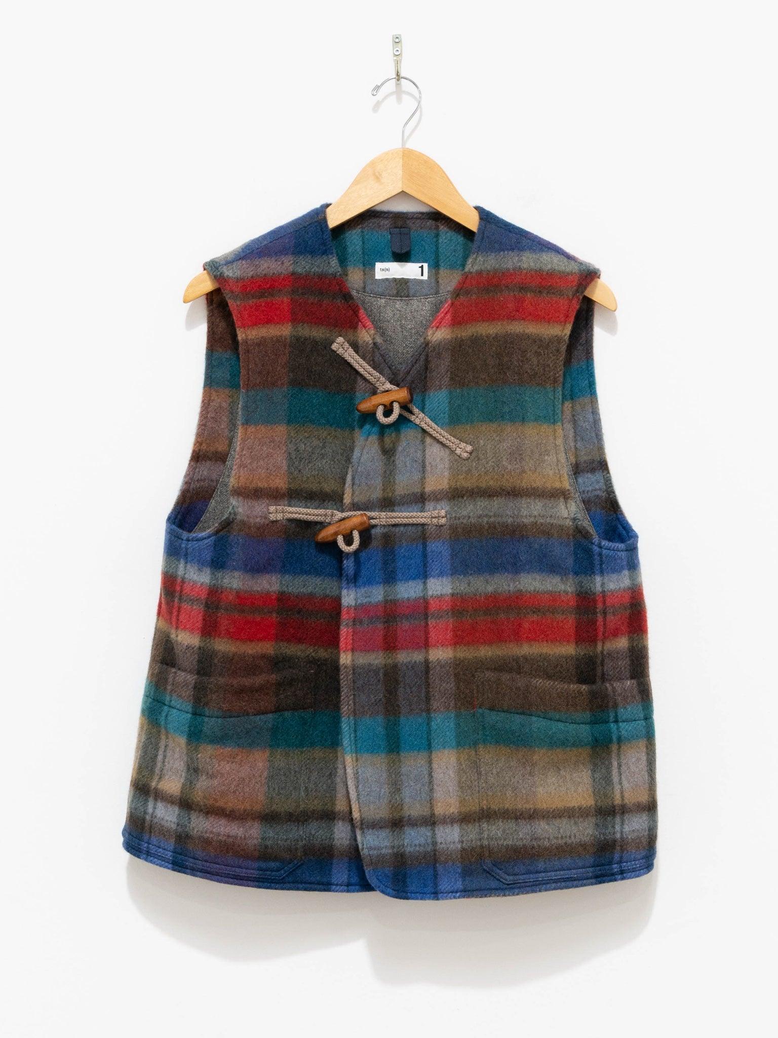 Namu Shop - ts(s) Pitch Plaid Shaggy Wool Toggle Vest