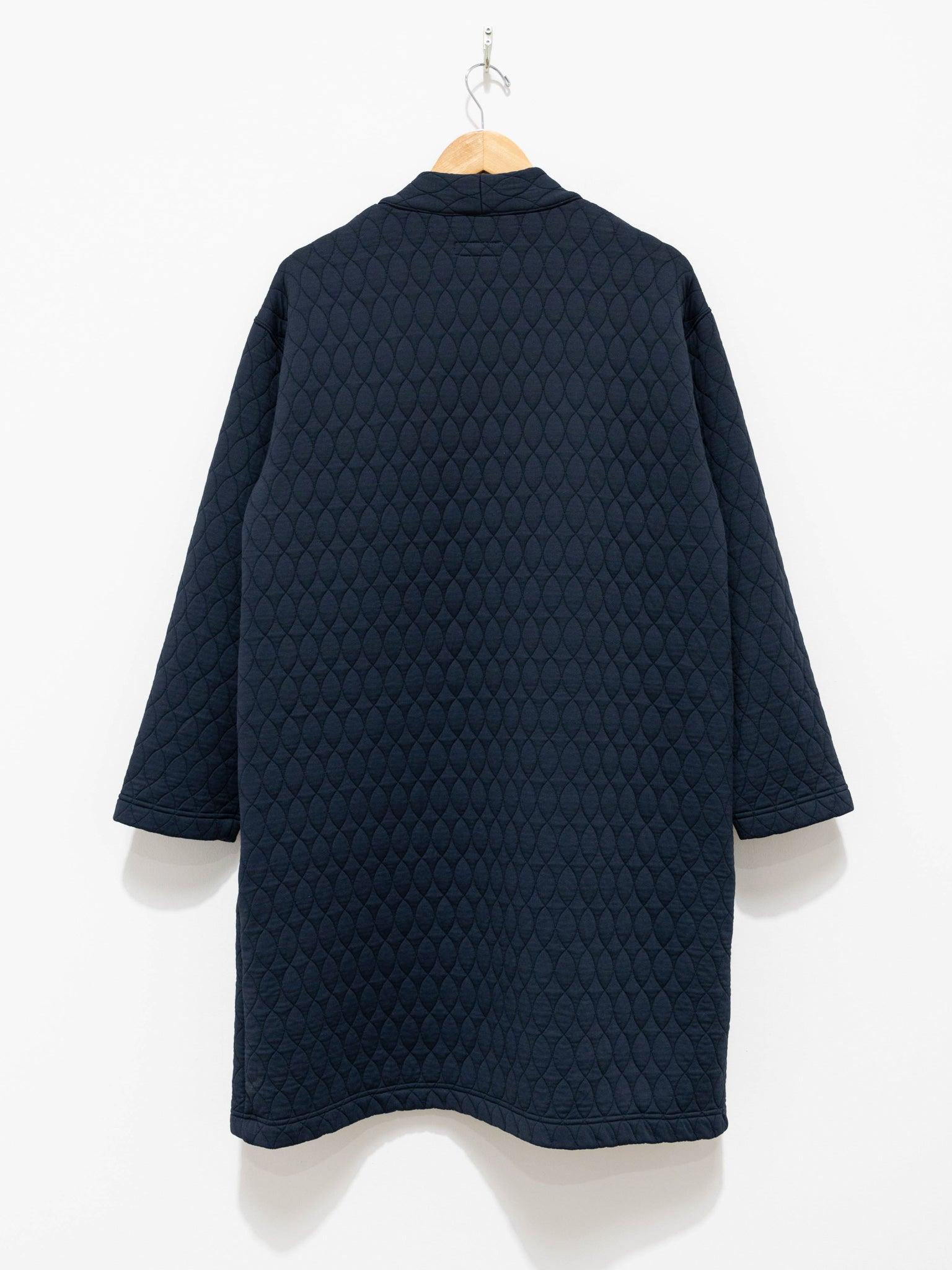 Namu Shop - ts(s) Poly Quilt Jacquard Jersey Easy Cardigan Coat - Navy