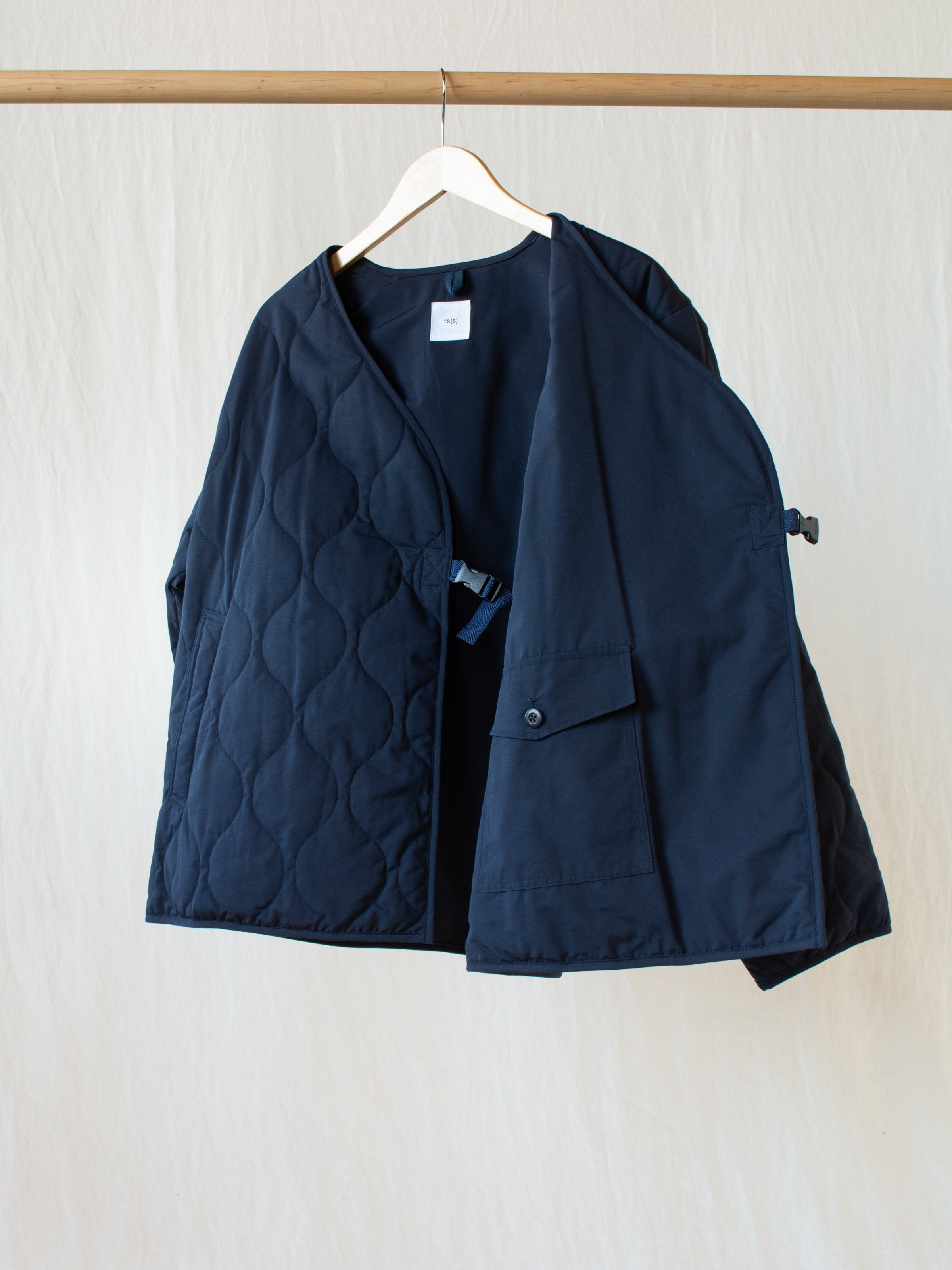 Namu Shop - ts(s) Quilted Liner Buckle Jacket - Navy